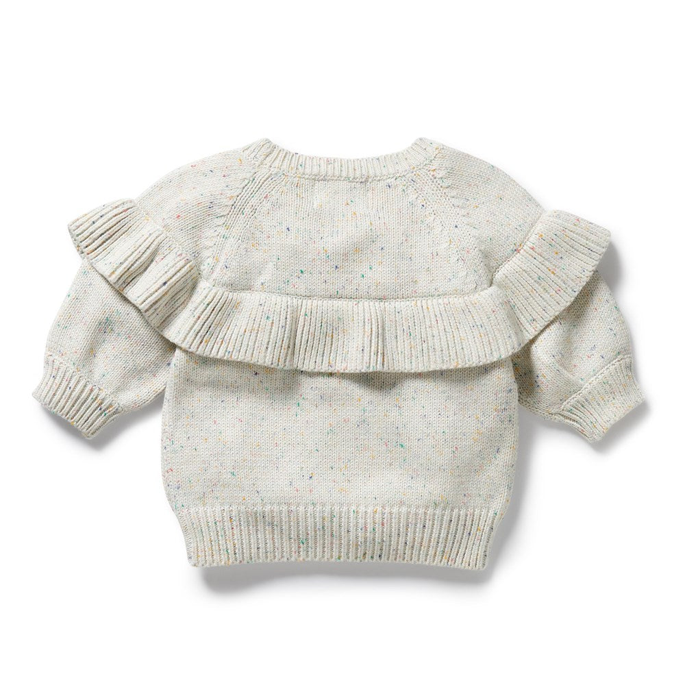Organic Cotton Knitted Ruffle Jumper for Women | Soft & Comfortable Sweater | Perfect for Casual Wear, Office & Fall Fashion