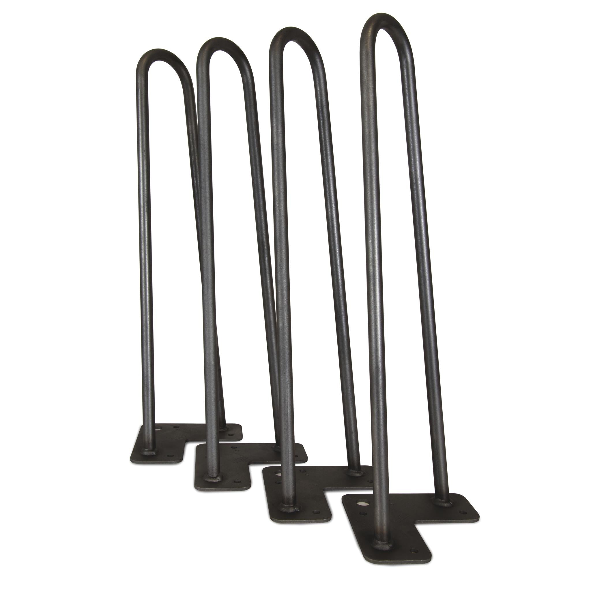 WEN TLP16B 16 Inch Mid Century Modern Satin Black Hairpin Table Legs - 1/2 Inch Diameter, Set of 4 - Perfect for DIY Coffee Tables, Desks & Furniture Projects