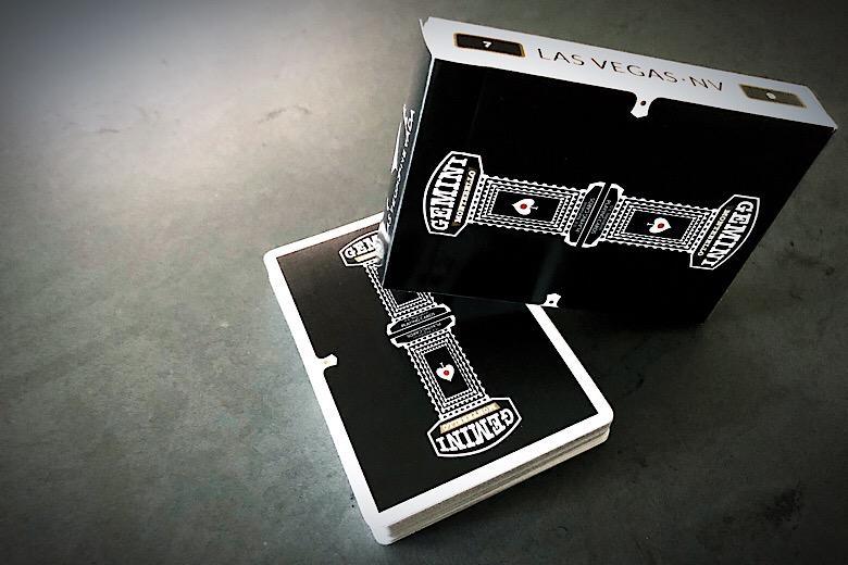 Premium Black Gemini Casino Playing Cards - 2 Decks of High-Quality Plastic Coated Cards for Poker, Blackjack, and Magic Tricks - Perfect for Game Nights, Casino Parties, and Professional Cardistry