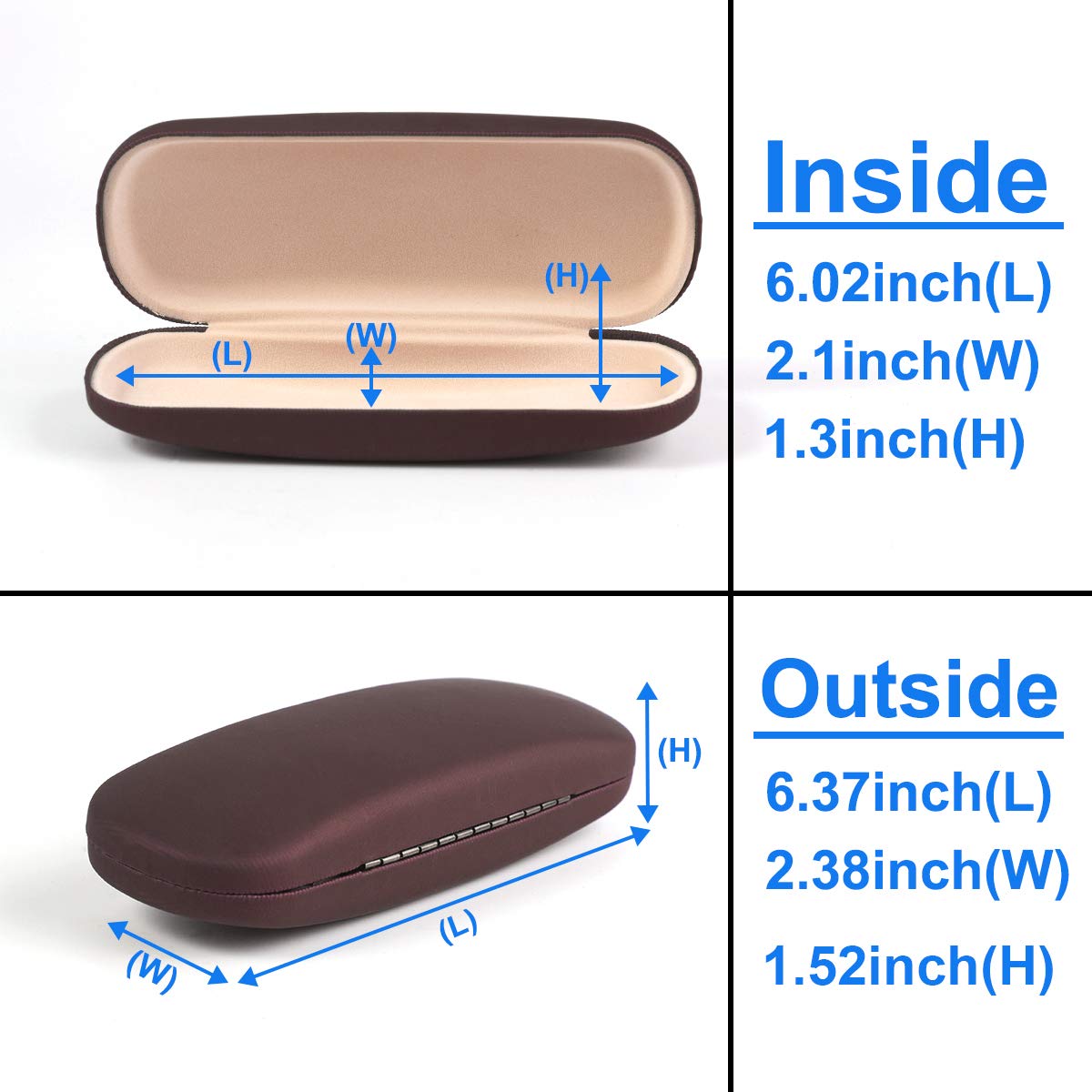 RayLove Unisex Hard Shell Eyeglasses Case - Durable Protective Glasses Storage for Men & Women | Perfect for Travel, Work, and Daily Use