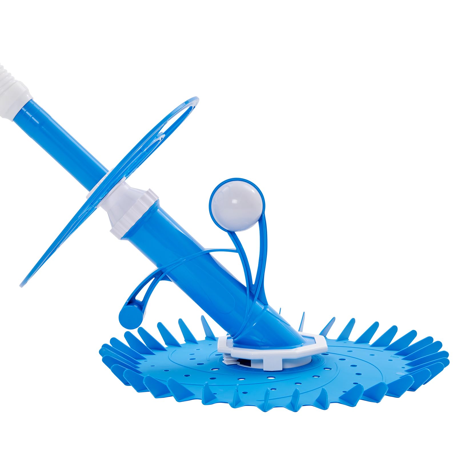 VEVOR Automatic Suction Pool Cleaner - Low Noise Robotic Vacuum with Extra Diaphragm, 10 x 32 in Hoses & 36-Fin Disc - Ideal for Above Ground & Inground Pools - Perfect for Backyard, Vacation Homes & Commercial Use