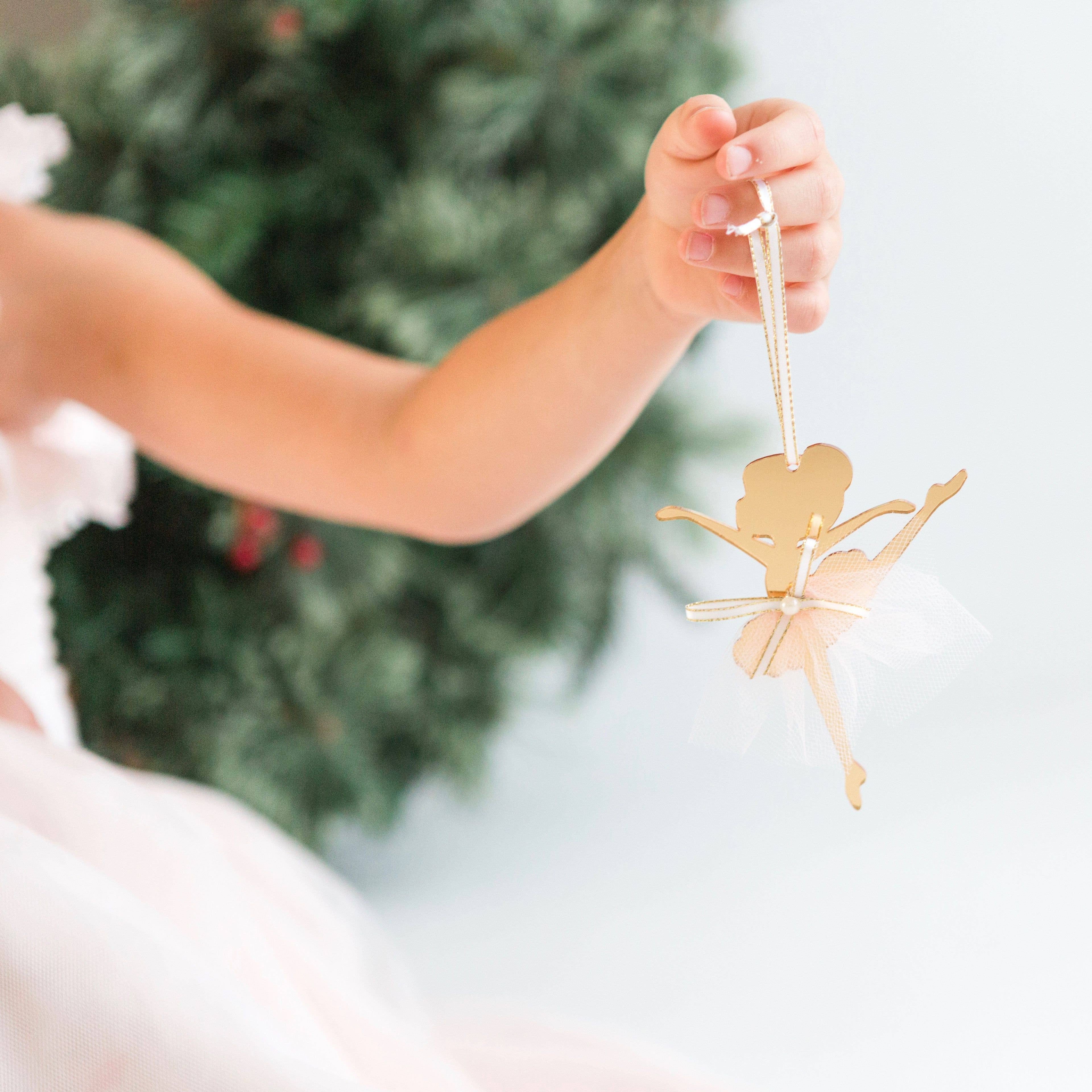 Elegant Gold Ballerina Christmas Ornament - Handcrafted Holiday Tree Decoration for Xmas, Winter Celebrations & Festive Home Décor