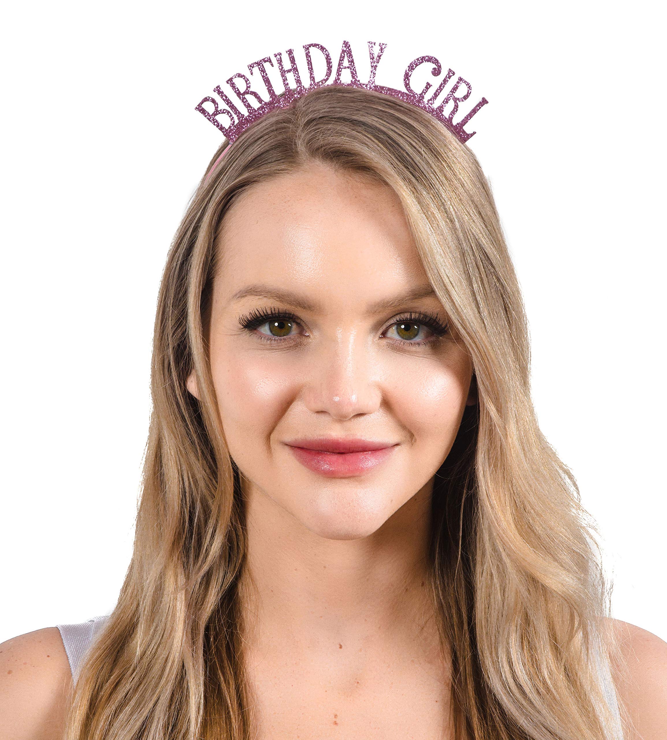 Sparkly Rose Glitter Headband for Birthday Girls - Elegant Party Hair Accessory for Women & Teens - Perfect for Birthdays, Weddings, and Special Occasions