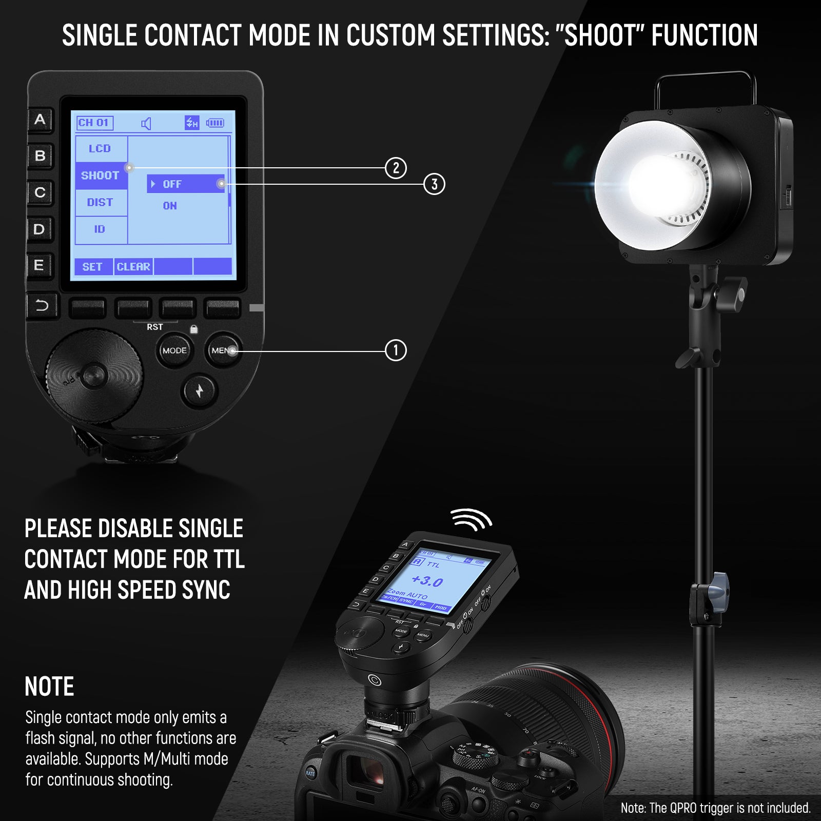 NEEWER Q4 400Ws 2.4G TTL Flash Speedlite with LCD Display - Professional Studio Strobe Light for Canon Nikon Sony DSLR Cameras | Perfect for Portrait, Wedding, and Product Photography