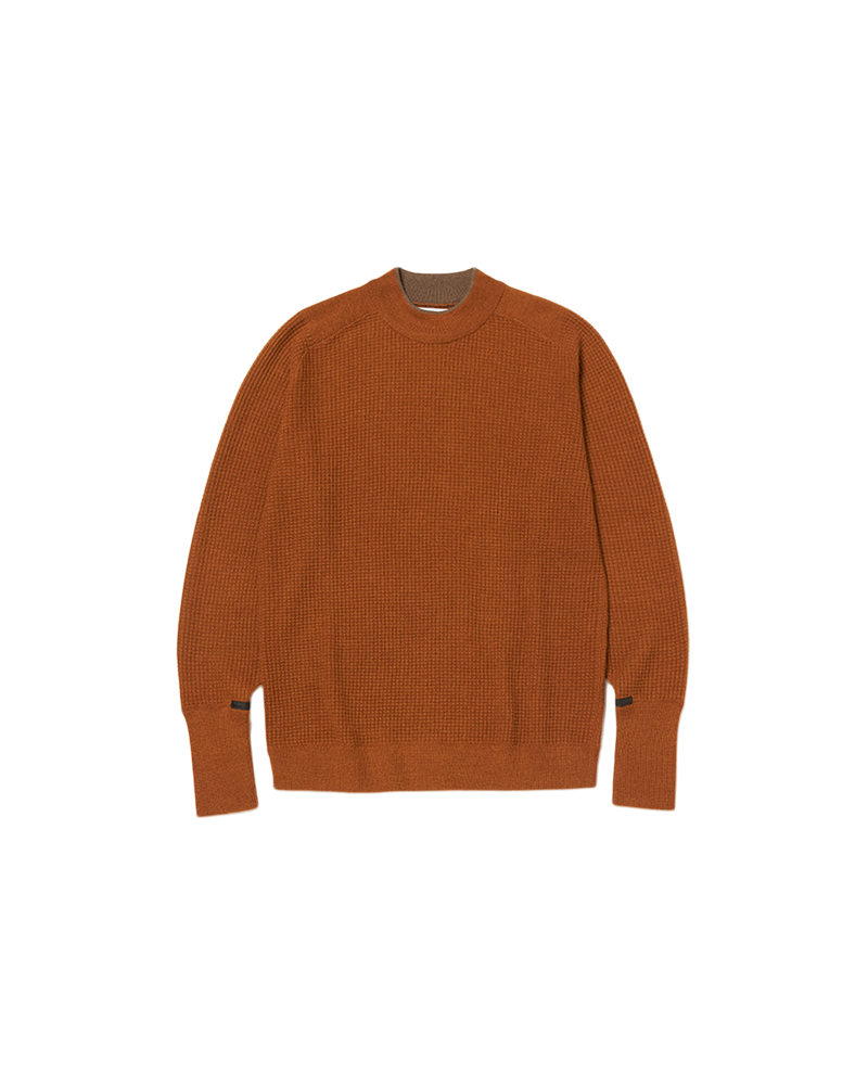 Alpaca Waffle Knit Mock Neck Sweater - Soft Winter Pullover for Women | Cozy Casual Wear & Outdoor Activities