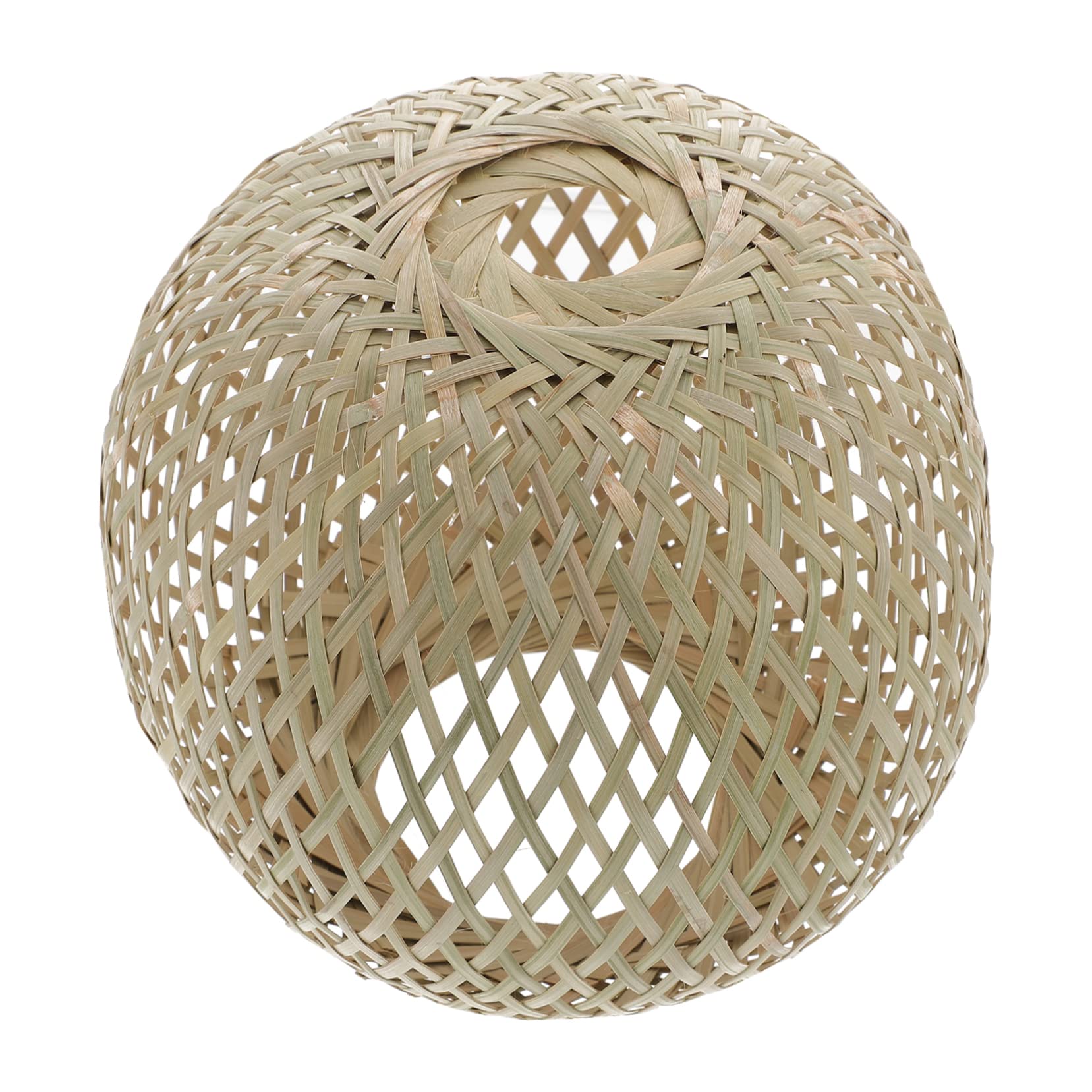 Cabilock 1pc Bamboo Pendant Light Shade - Woven Rattan Lampshade for Kitchen Island, Dining Room & Bar - Cylinder Wicker Light Fixture with LED Bulb - Natural Home Decor Lighting for Farmhouse & Boho Style