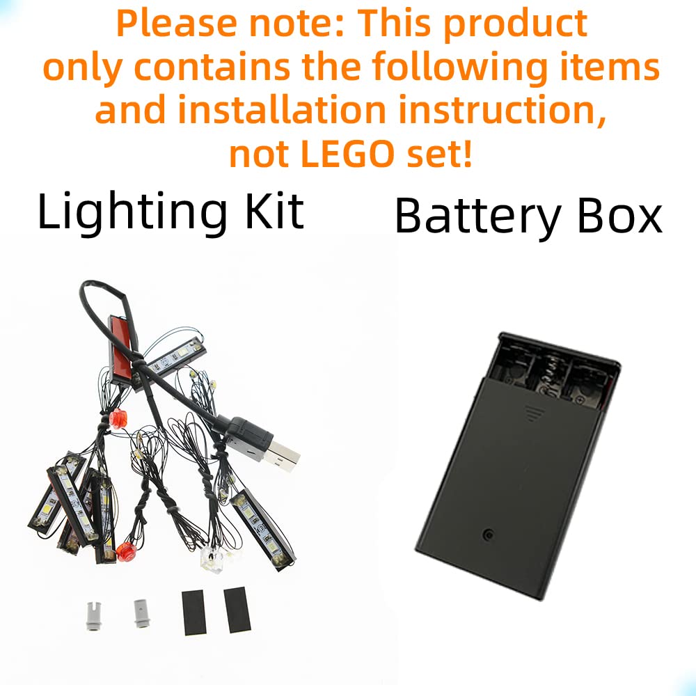 GEAMENT LED Light Kit for Lego Ferrari 488 GTE AF Corse #51 - Compatible with Technic 42125 Building Blocks (Model Not Included) - Perfect for Night Displays & Model Car Enhancements