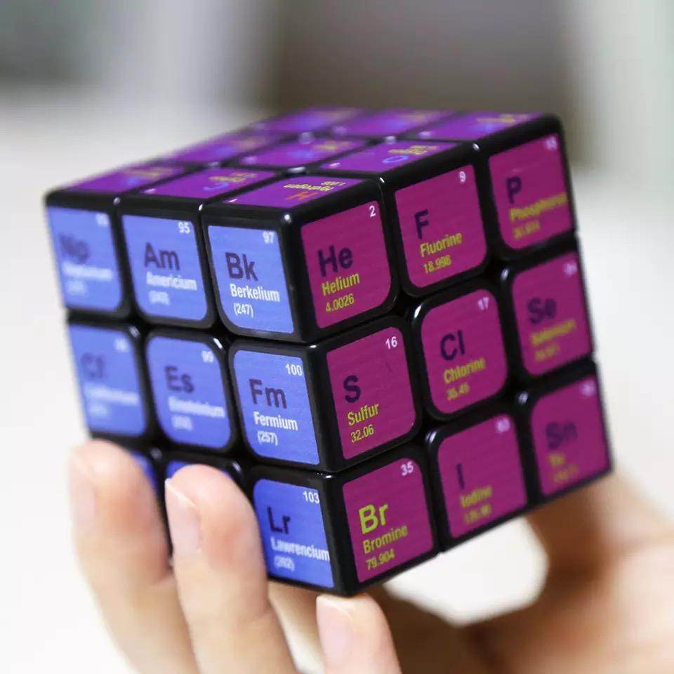 Rubik's Cube Periodic Table - Educational STEM Toy for Kids & Adults - Perfect for Learning Chemistry & Problem Solving at Home or School