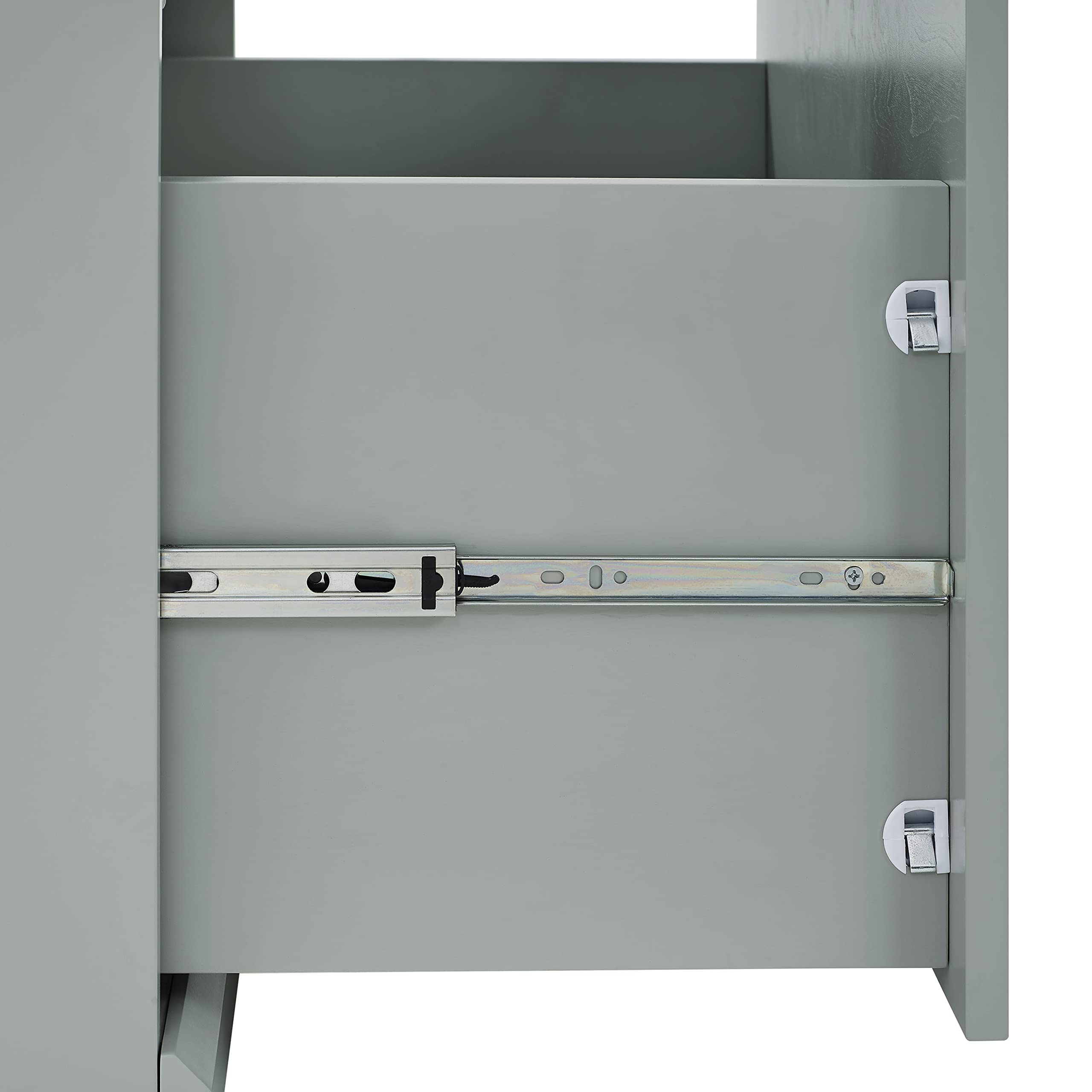Crosley Harper Entryway Storage Bench with Shoe Rack & Organizer Drawer - Gray Wooden Hallway Bench for Entryway, Mudroom & Bedroom Organization