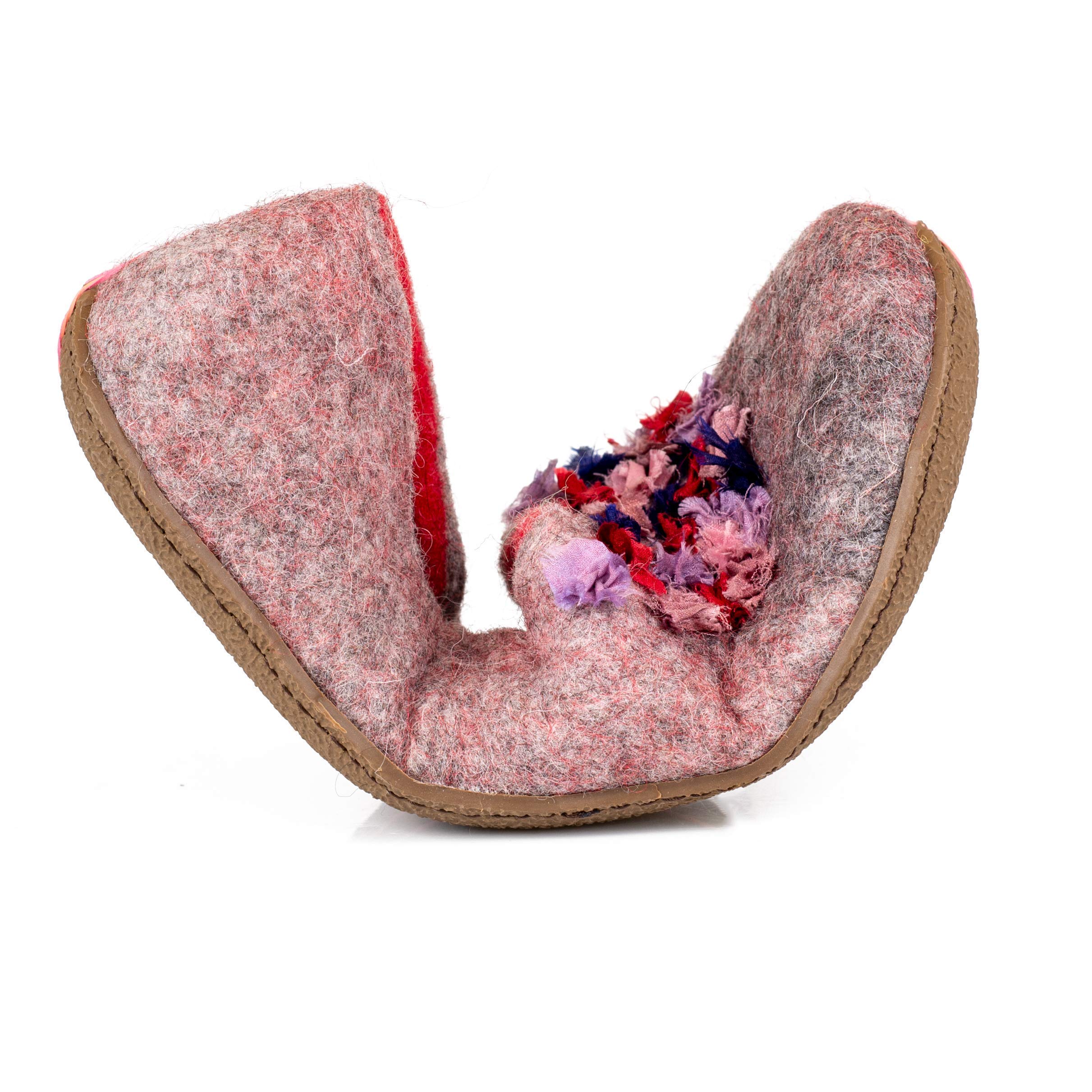 Handmade Wool Slippers with Linen Bag - Personalized Mother's Day Gift for Women - Cozy Home & Spa Relaxation