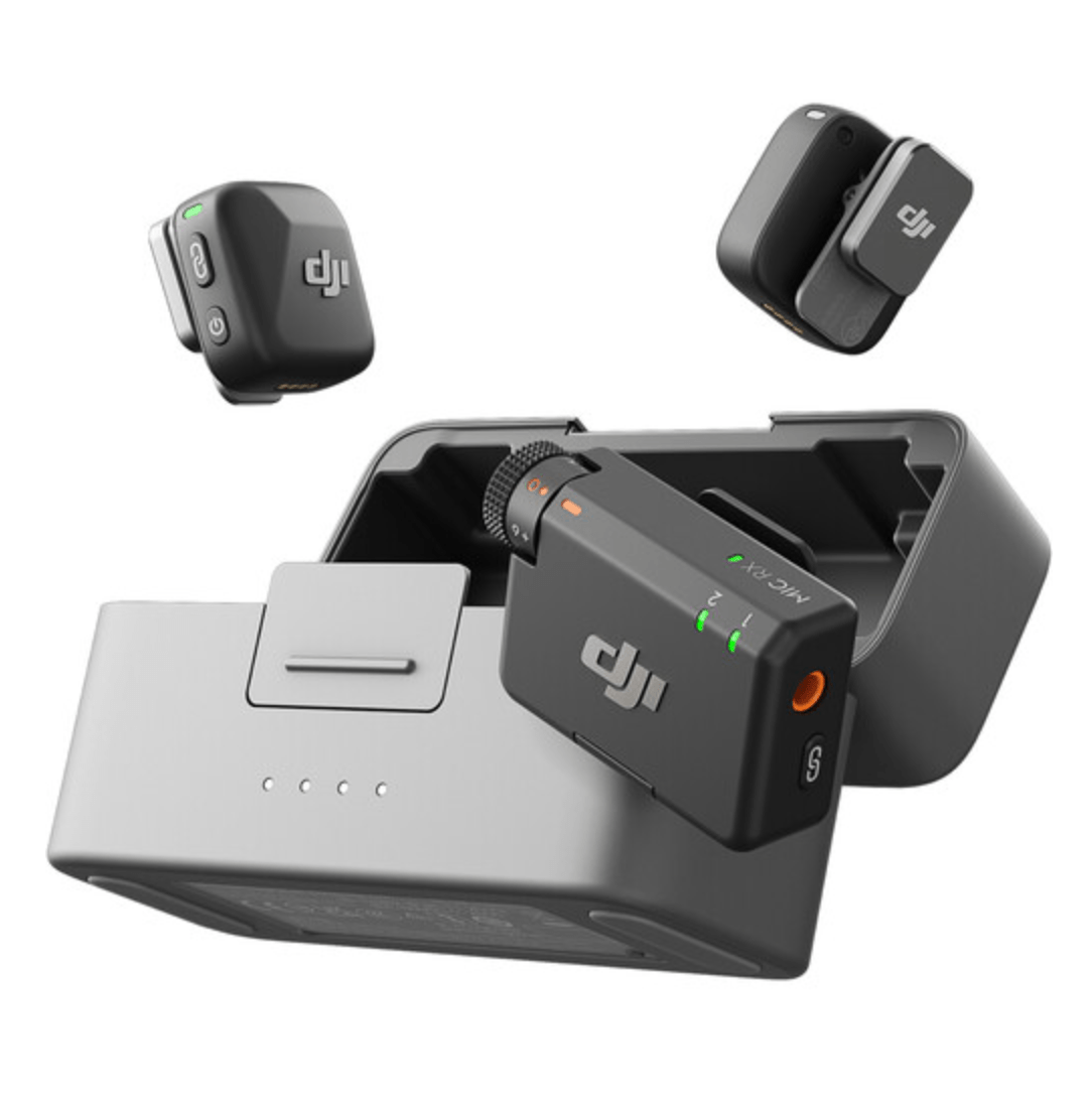 DJI Mic Mini 2-Person Wireless Lavalier Microphone System - 2.4GHz Compact Mic for Camera, Smartphone, YouTube, Vlogging & Live Streaming