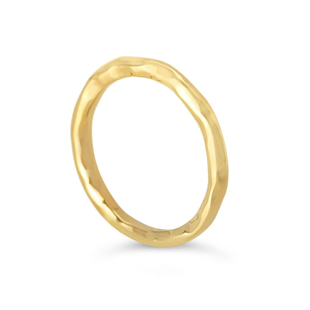 Friendship Band Ring for Women - 14K Gold Plated Adjustable Promise Ring - Perfect for Best Friends, Couples, and Gift Giving