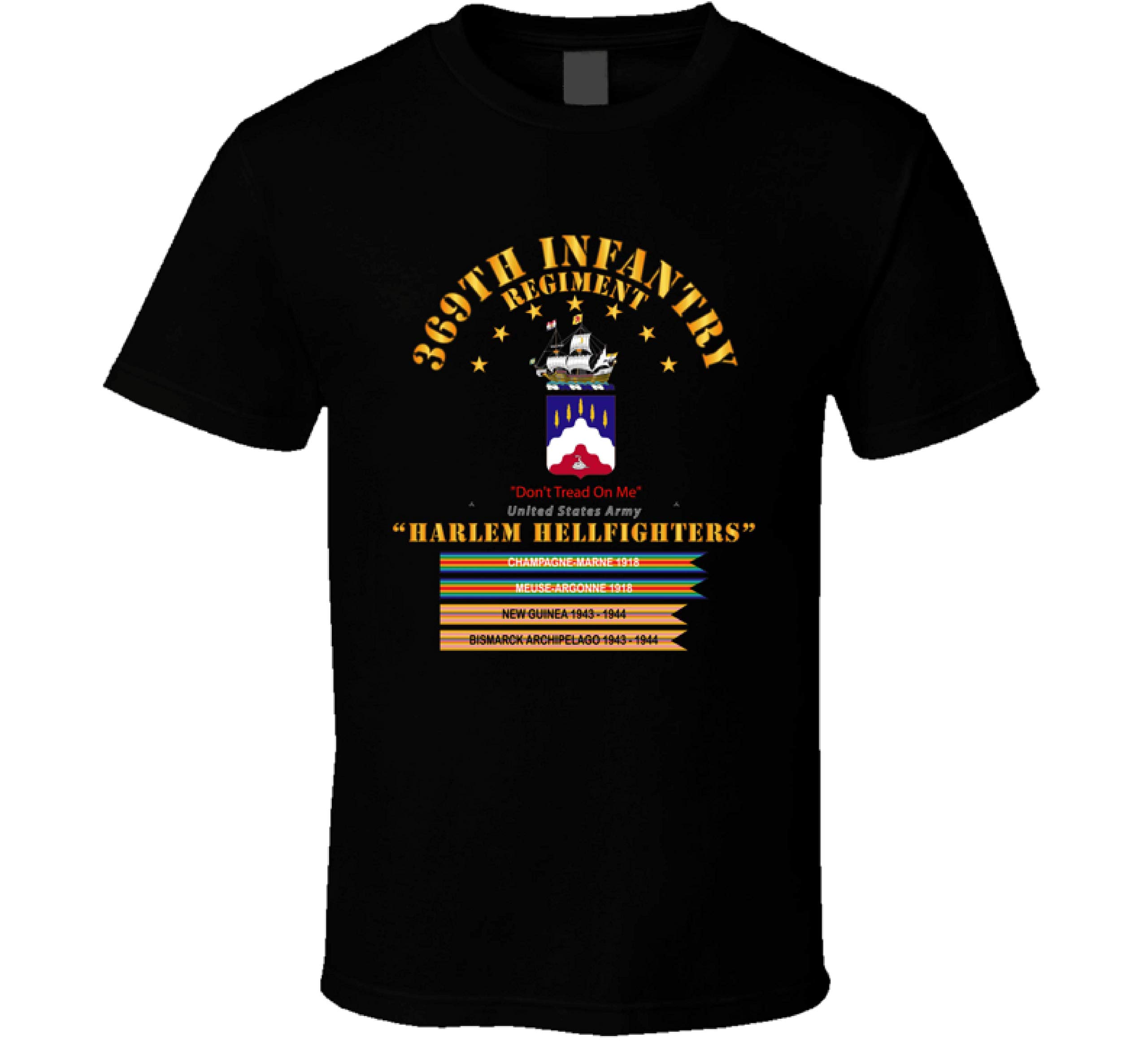 Harlem Hellfighters 369th Infantry Regiment Army T-Shirt - Vintage Military Tee for Men & Women - Perfect for Veterans Day, History Enthusiasts & Patriotic Events