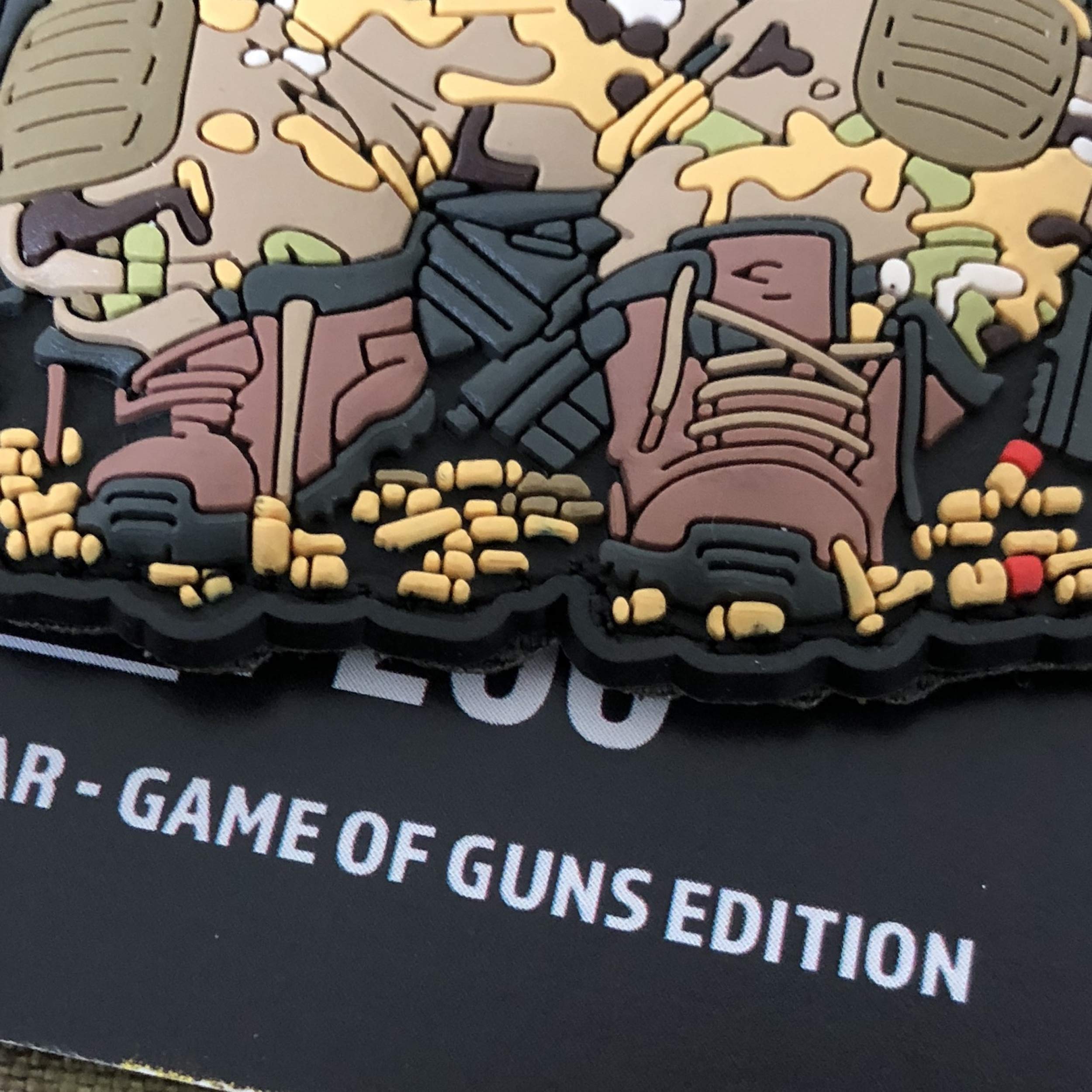 Panda on Throne War - Game of Guns Edition Embroidered Patch by HIWEZ | Collectible Badge for Jackets, Hats & Backpacks | Perfect for Cosplay, Gaming Fans & Military Style Enthusiasts