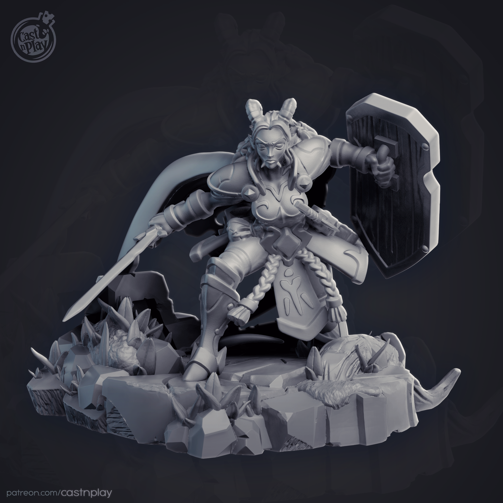 Azira The Paladin - Fantasy Role-Playing Game Miniature for D&D, Pathfinder & Tabletop RPGs | Perfect for Collectors, Gamers & Dungeon Masters