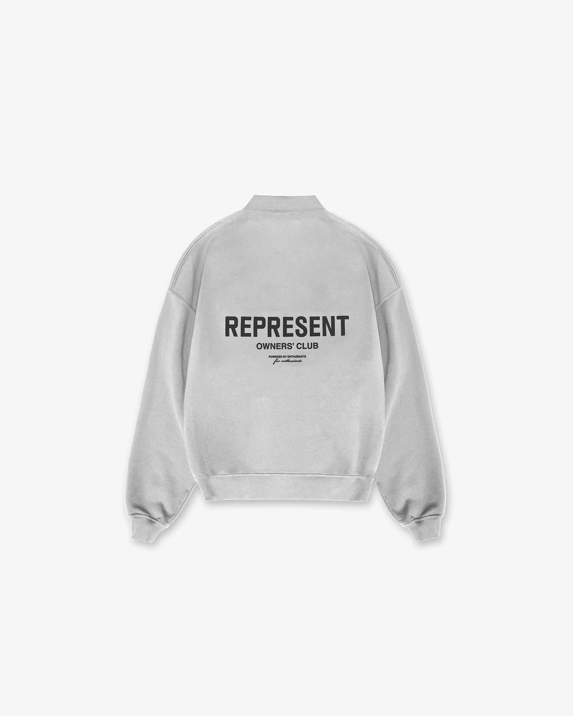 Represent Owners Club Long Sleeve Polo Sweater - Ash Grey | Premium Cotton Knit Top for Men | Perfect for Casual Wear, Office & Street Style