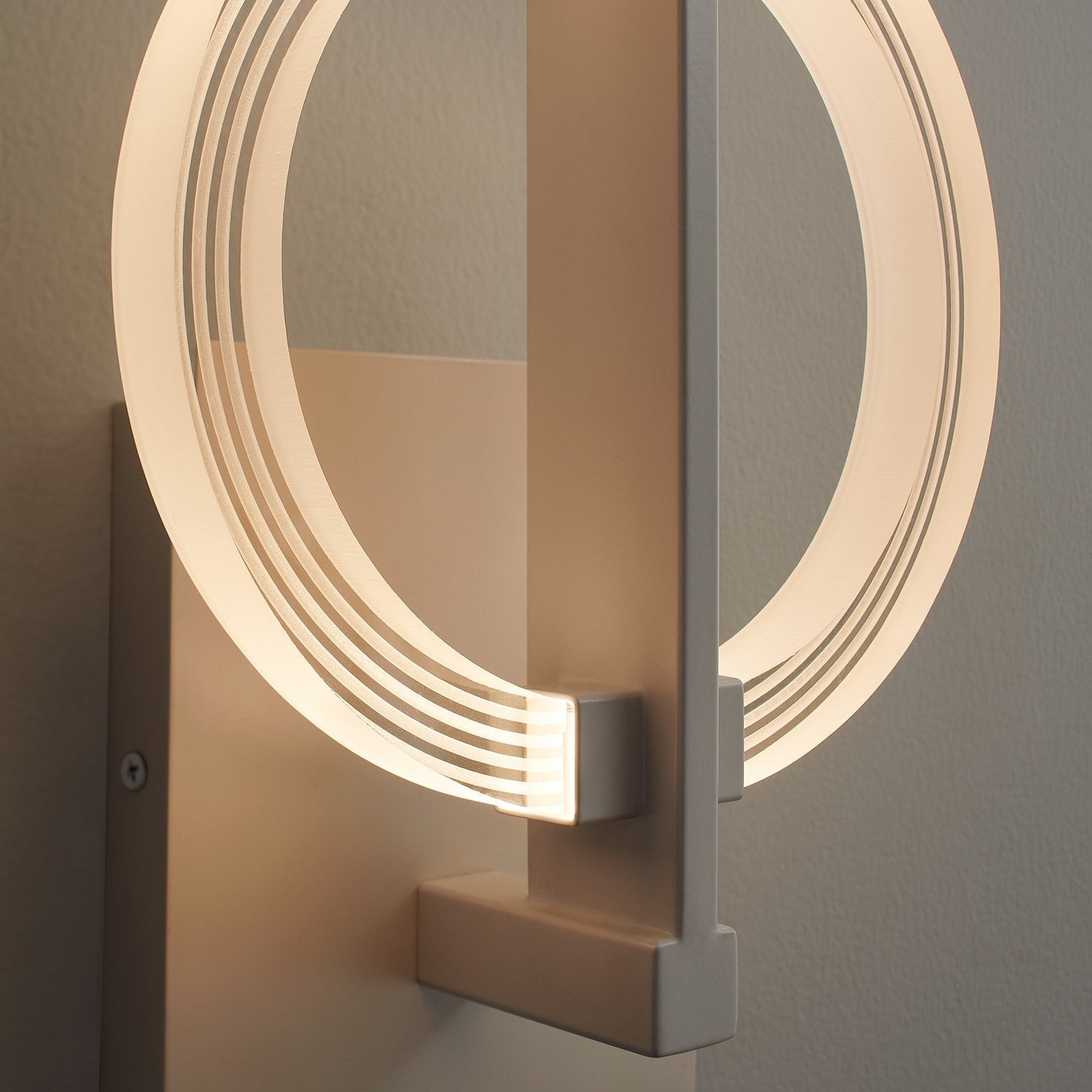 Oxygen Arena 3 5014 6 Modern Wall Sconce Light Fixture - White - Perfect for Bedroom, Living Room, and Hallway Lighting