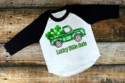 St. Patrick's Day Shirt for Boys - Lucky Little Dude Green T-Shirt | Irish Holiday Outfit for Kids, Toddlers & Babies | Perfect for Parades, Parties & Family Photos
