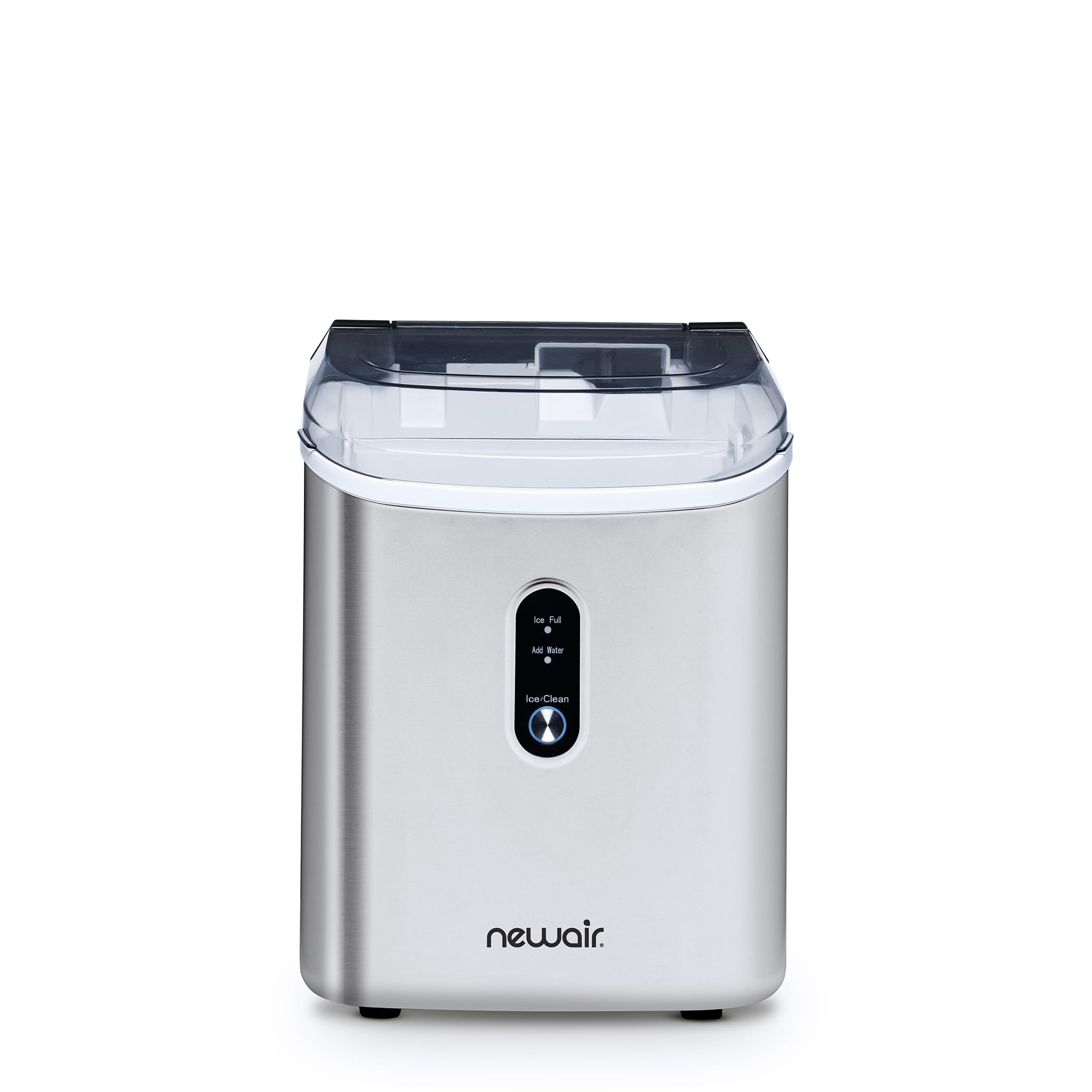 NewAir Nugget Countertop Ice Maker Machine - 26 lbs. Sonic Ice Maker with Self-Cleaning Function & Refillable Water Tank | Stainless Steel Portable Ice Machine for Home, Office, Kitchen, Coffee Bar, Parties & Outdoor Use