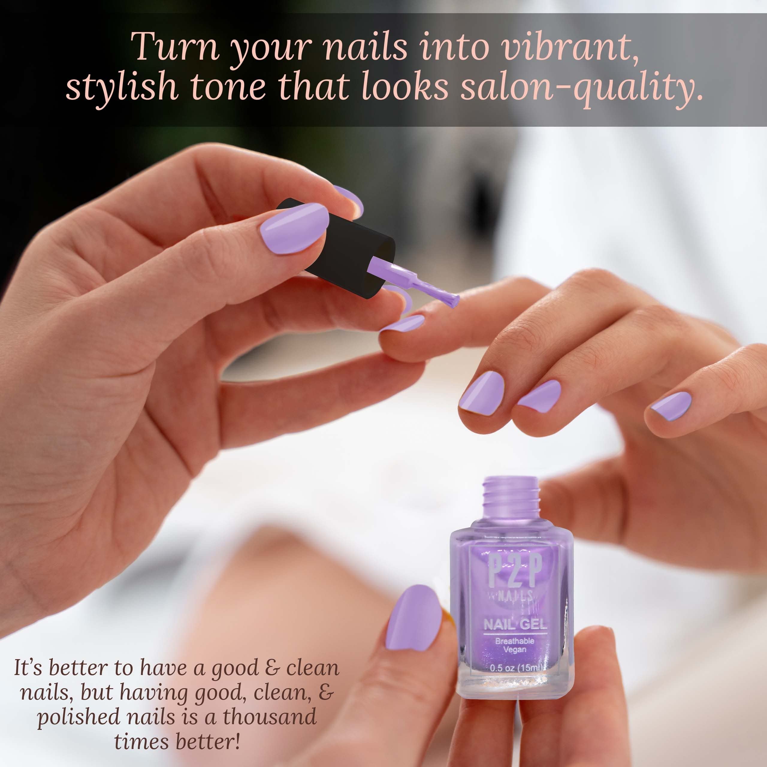 Vegan Purple Nail Gel Polish - Quick Dry, Smooth Texture, Natural Shine & Scratch Free - Vibrant Colors Gel Nail Polish (Thistle) for Manicures, Pedicures & Nail Art Designs
