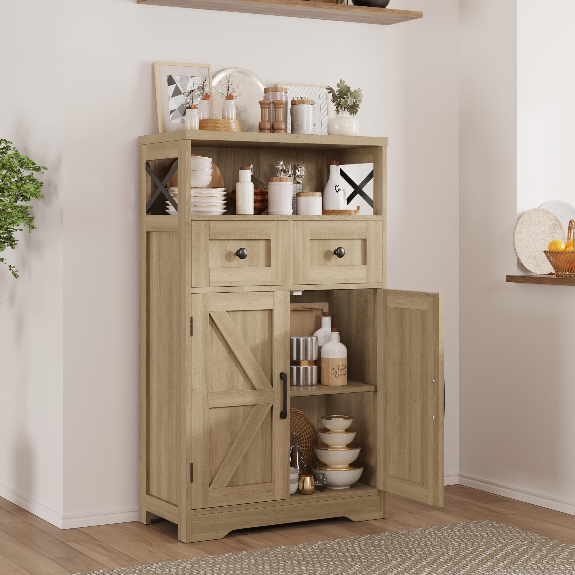 Rustic Farmhouse Storage Cabinet - 42.5