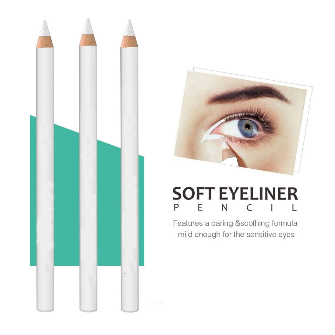 VARS LONDON White Kajal Pencil - Waterproof & Smudge Proof Eyeliner for Bright Eyes | Auto White Kohl Kajal for Day & Night Makeup | Perfect for Festivals, Parties & Special Occasions