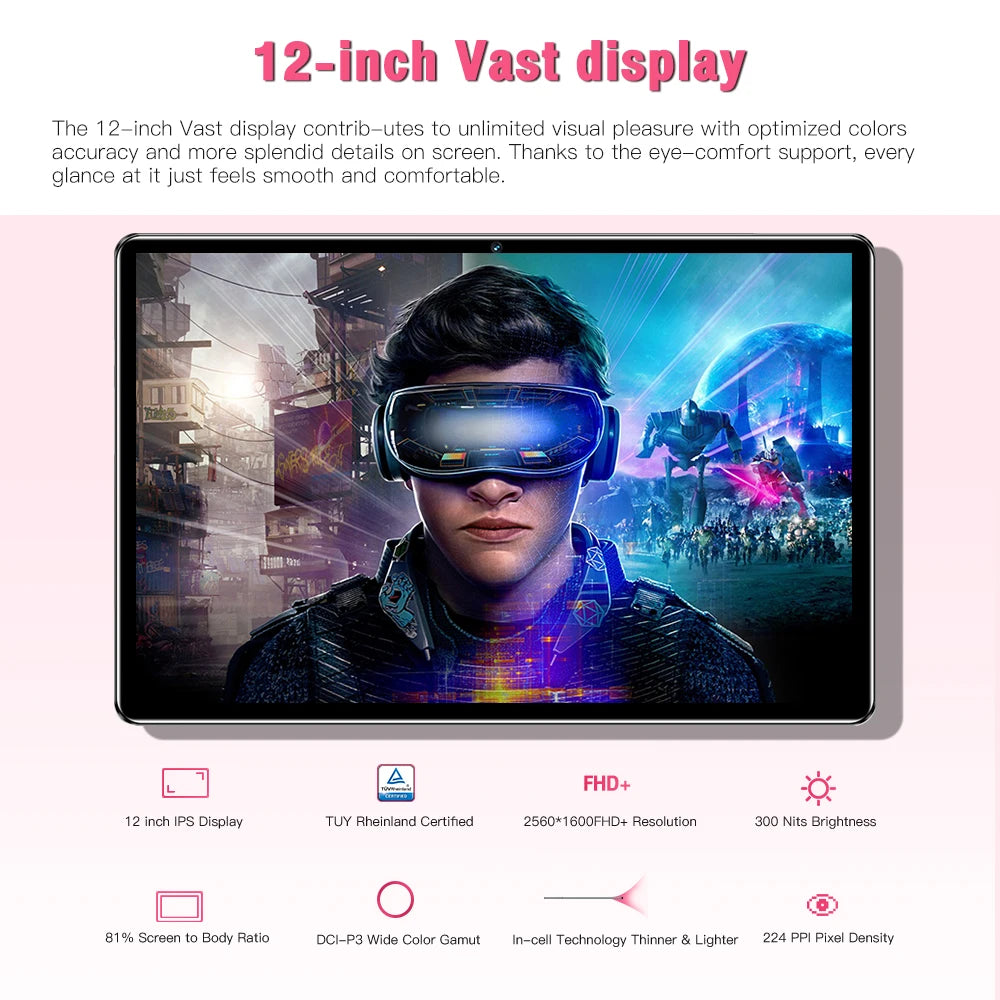 Android 13 Tablet PC - 10.1 Inch HD Touchscreen, 4GB RAM 64GB Storage, Dual Camera, WiFi Bluetooth - Perfect for Work, Study, and Entertainment
