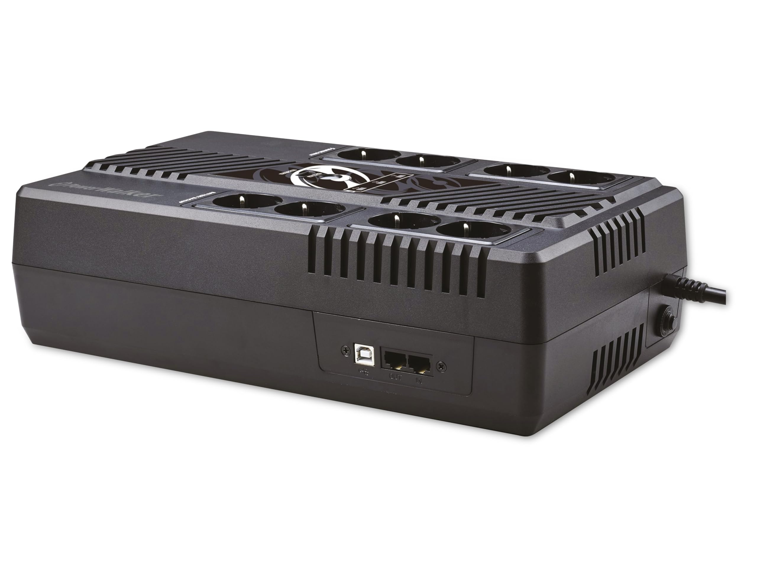 PowerWalker VI 1000 MS Line-Interactive UPS - 1000VA/600W with 8 AC Outlets - Reliable Backup Power for Home Office, Gaming PC & Electronics During Outages