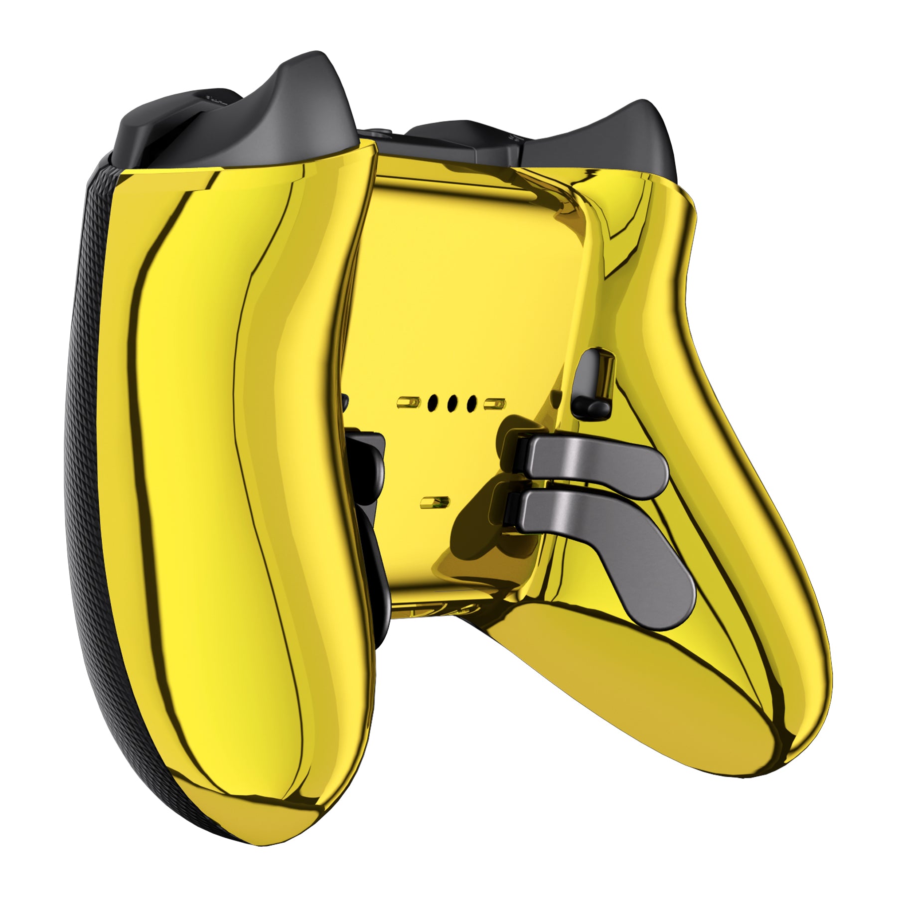 eXtremeRate Chrome Gold Replacement Bottom Shell Case for Xbox Elite Series 2 & Elite Series 2 Core Controller Model 1797 - Custom Gaming Accessory for Enhanced Grip & Style | Perfect for Competitive Gaming & Controller Customization