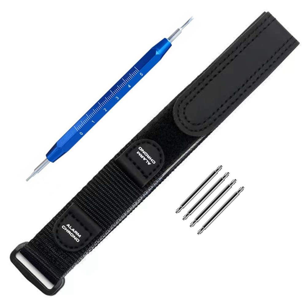Kevisae 20mm Nylon Canvas Watch Band Strap - Compatible with Luminox Watches | Durable & Adjustable Replacement Watchband for Outdoor, Military & Casual Use