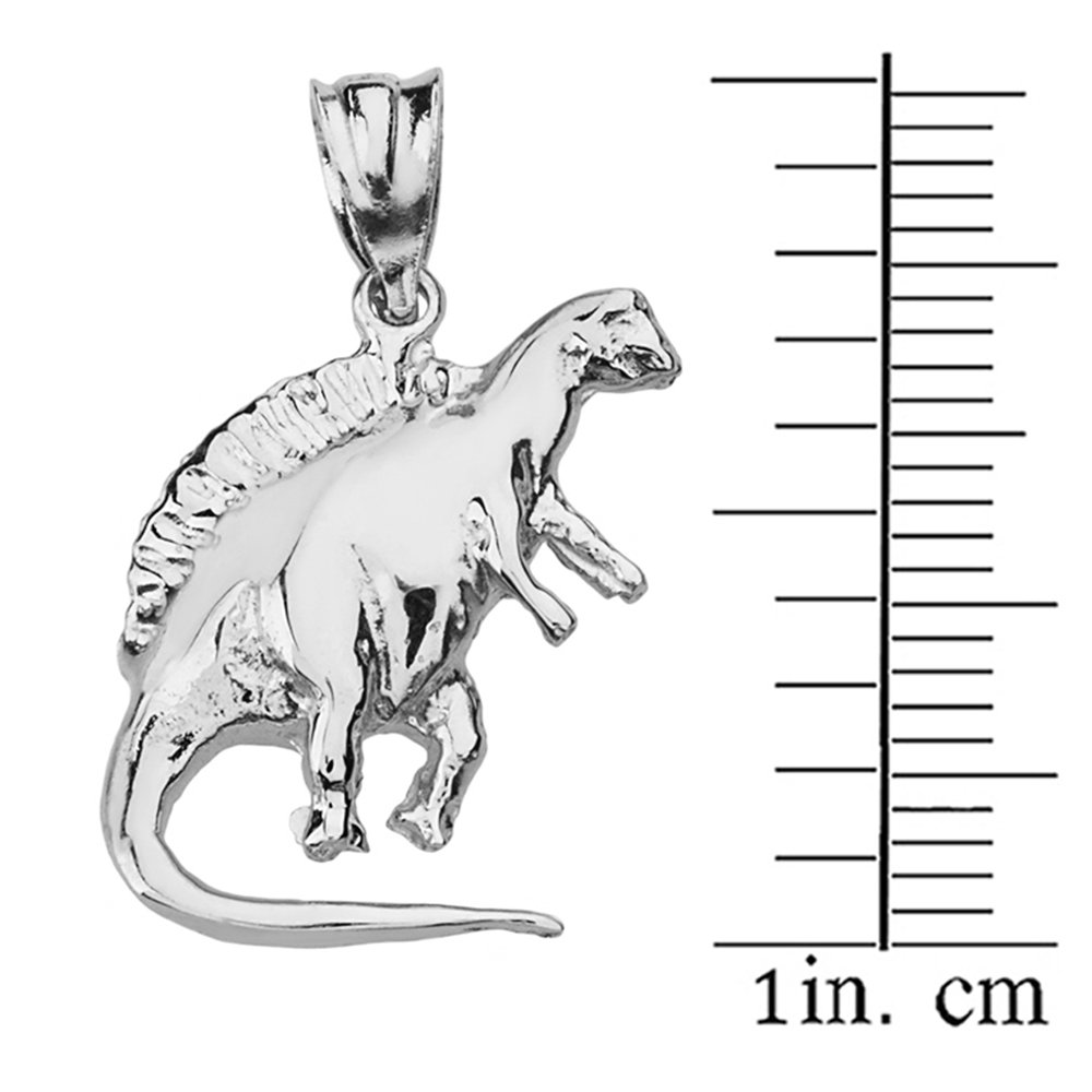 925 Sterling Silver Spinosaurus Dinosaur Charm Pendant Necklace for Women & Men - Jurassic Dino Jewelry Gift for Birthday, Anniversary & Everyday Wear