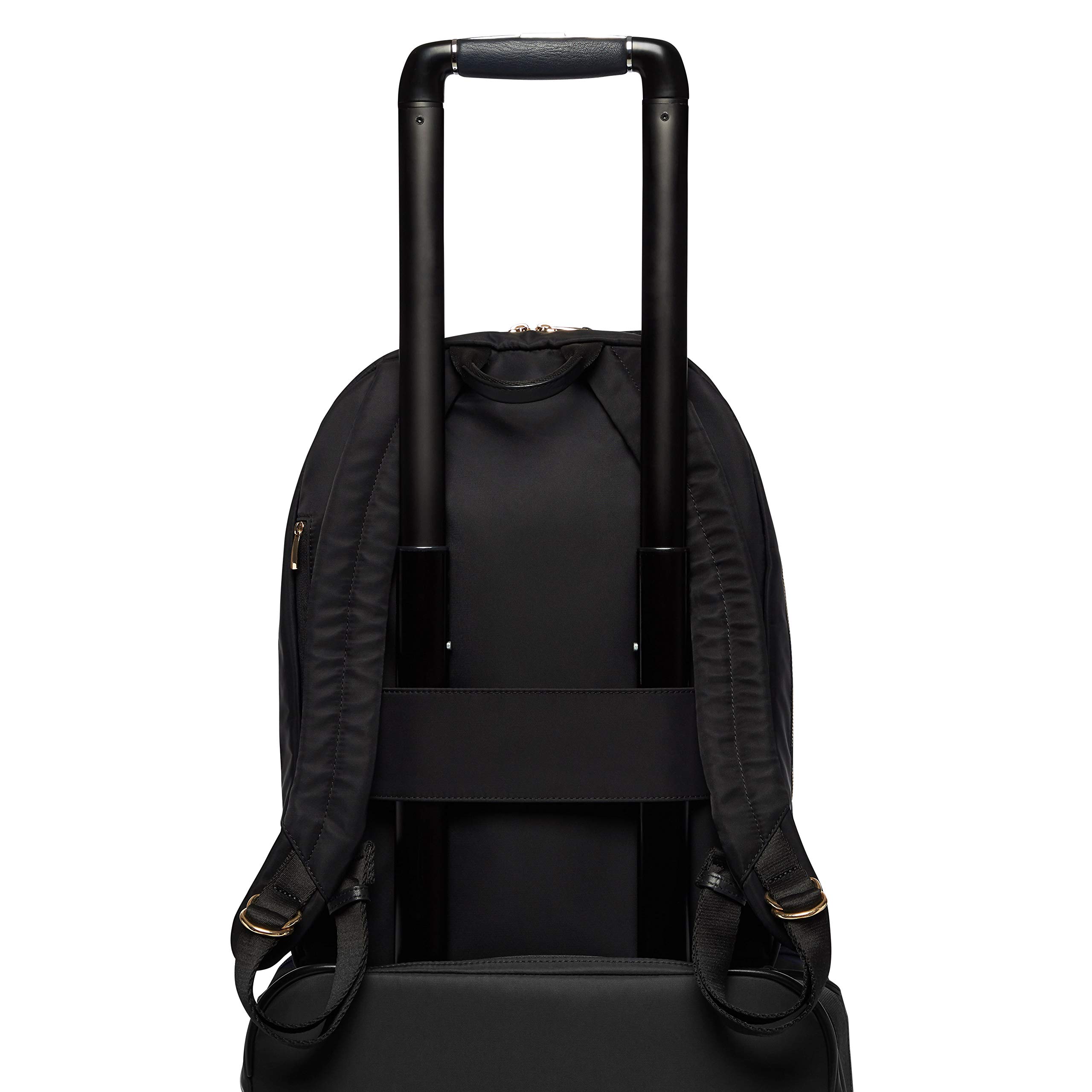 KNOMO Beauchamp Women's 14 Inch Laptop Backpack - Stylish Work Bag for Office, College & Travel - Black with Gold Zipper - Perfect for Commuting, Business Trips & Campus Life