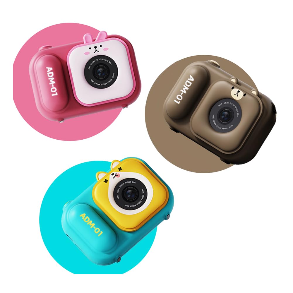 Joselin S11 48MP Kids Camera with HD Dual Lens - Handheld Bracket, Photo & Video Support, Easy to Install & Use, Pink - Perfect for Children's Photography, Travel, Birthday Gifts & Outdoor Adventures