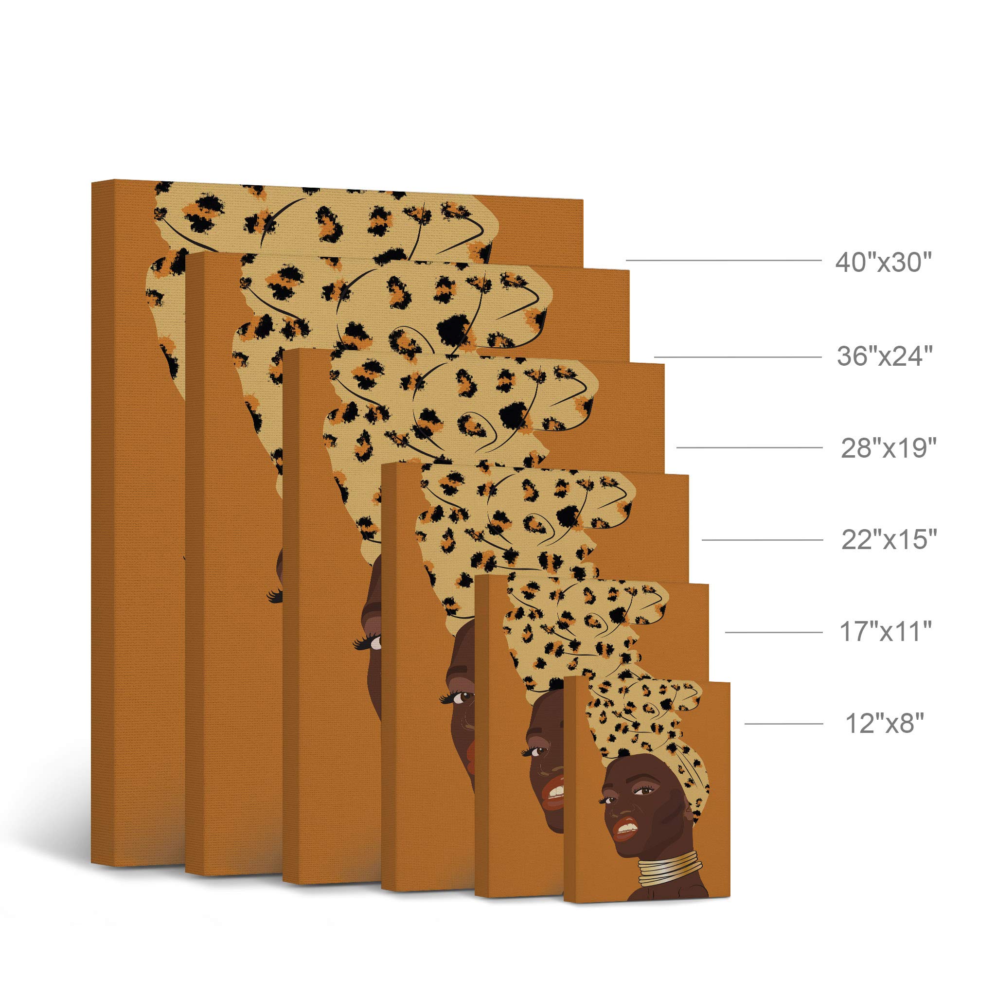 African American Wall Art Canvas Prints - Black Art Wall Decor for Home & Office, African American Black Girl Art, Gold Necklace Wall Decor, 36x24 Inches - Perfect for Living Room, Bedroom & Gallery Display