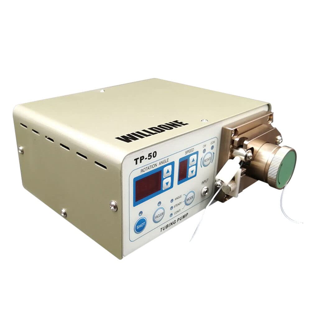 Professional TP-50 Peristaltic Glue Dispenser Machine with Teflon Tube - Anaerobic Glue Applicator, 110V (US Stock) - Ideal for Precision Bonding in Electronics, Crafts, and Industrial Assembly