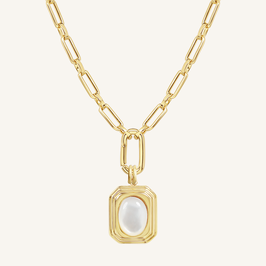 Renewal Mother of Pearl Charm Necklace - Elegant Handmade Jewelry for Women, Perfect Gift for Birthday, Anniversary & Special Occasions | Boho Chic Style for Everyday Wear & Formal Events
