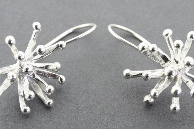 Large Agapanthus Flower Earrings for Women – Elegant Floral Dangle Earrings for Weddings, Parties & Special Occasions