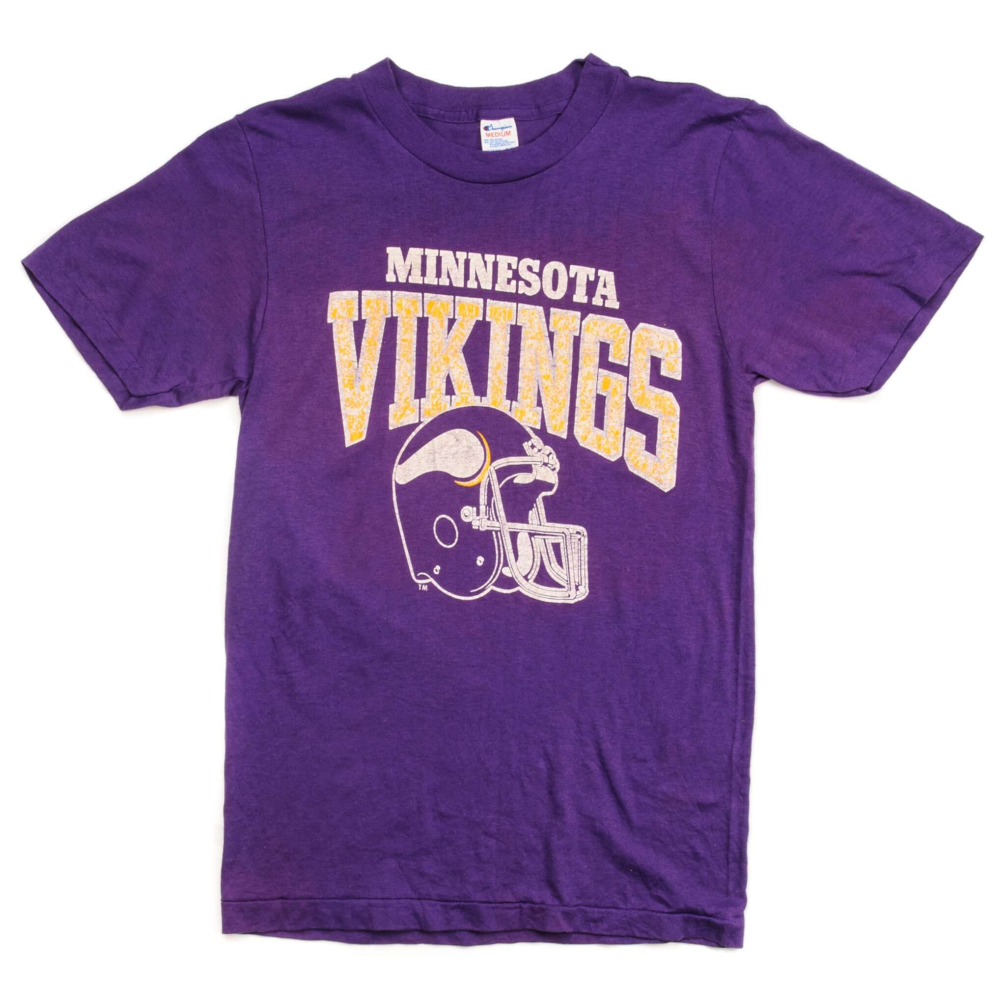 Vintage Champion Minnesota Vikings Tee Shirt - Early 1980s XS - Made in USA - Retro NFL Fan Apparel for Game Day & Casual Wear