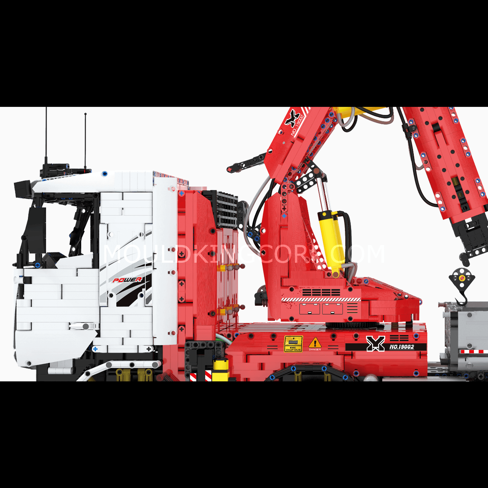 MOULD KING 19002 Remote Control Pneumatic Crane Truck Building Blocks Set - 8,238 PCS STEM Construction Toy for Adults & Kids | DIY Engineering Model Kit for Birthday Gifts & Home Decoration
