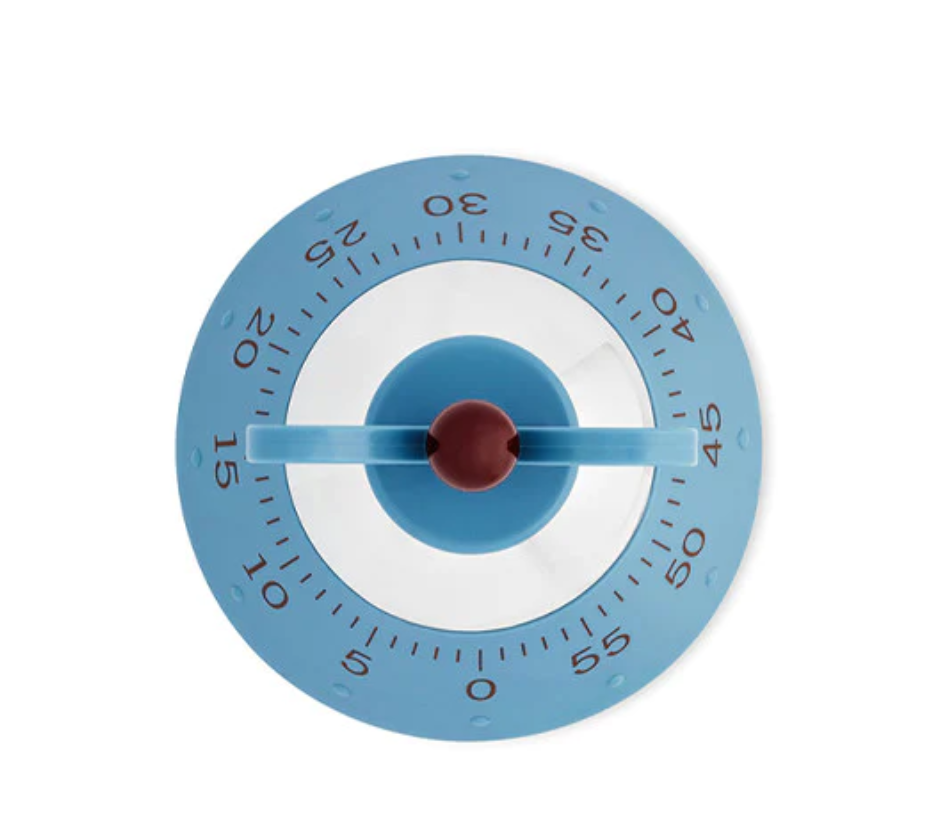 Alessi Light Blue Kitchen Timer - Digital Cooking Timer with Loud Alarm for Baking, Roasting, and Meal Prep - Perfect for Home Chefs and Professional Kitchens