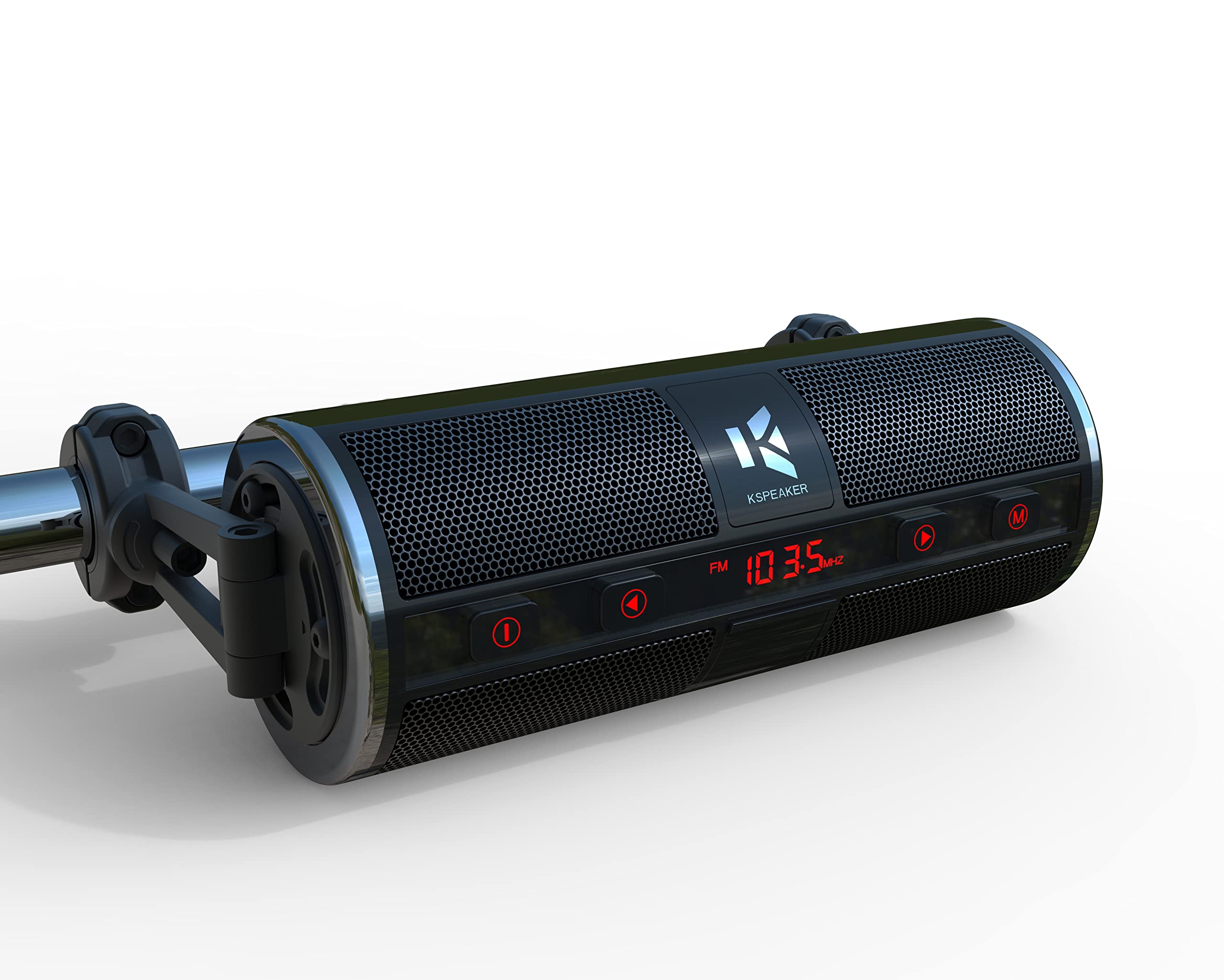 Waterproof Bluetooth Motorcycle Speakers with Built-in Amplifier - 3 Inch Metal MP3 Player for ATV, Scooter, 12V Vehicles (K2BL) - Perfect for Outdoor Rides & Road Trips