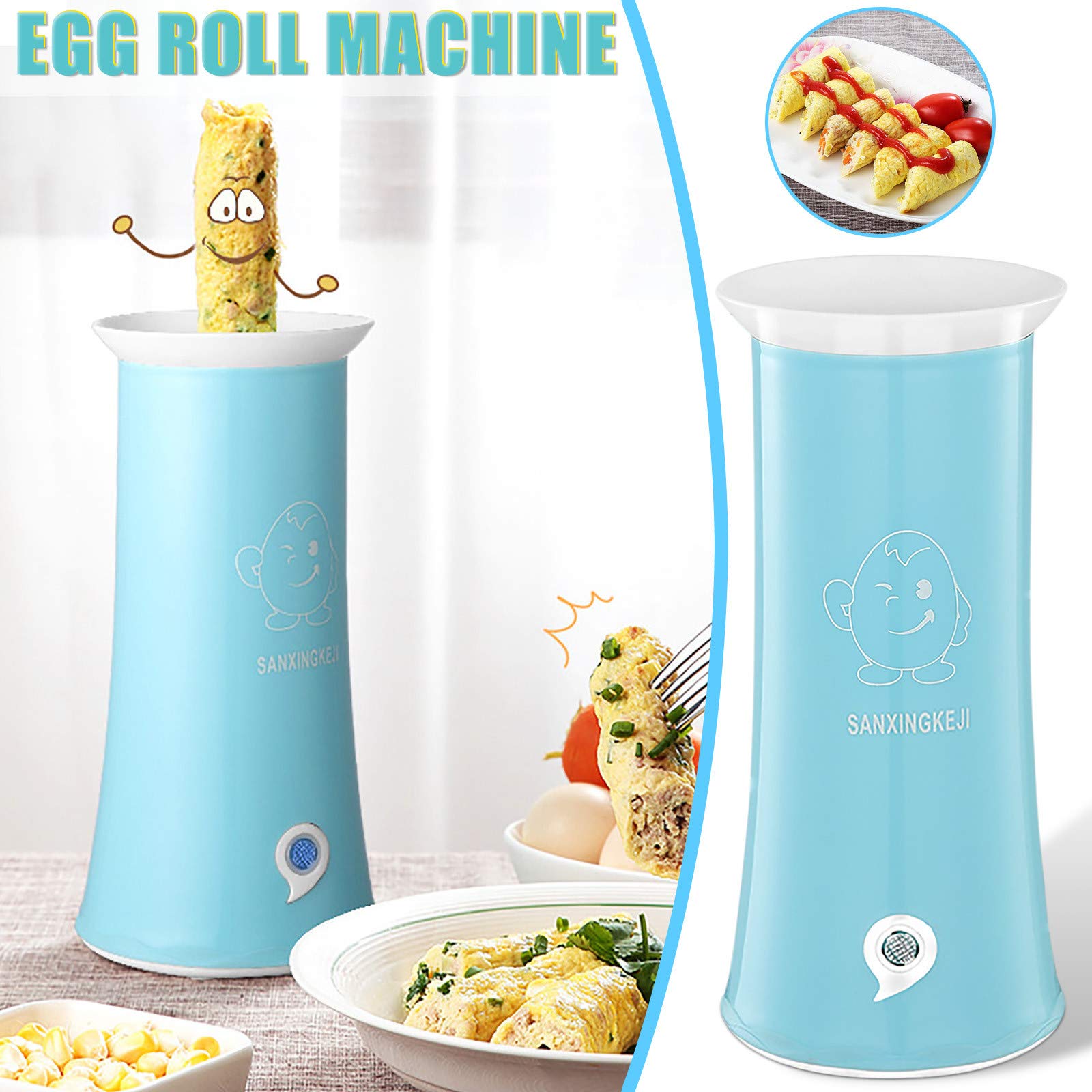 Comigeewa Automatic Cup Roll Maker - Household Breakfast Machine for Easy & Quick Egg Rolls - Perfect for Breakfast, Snacks & Party Food Prep