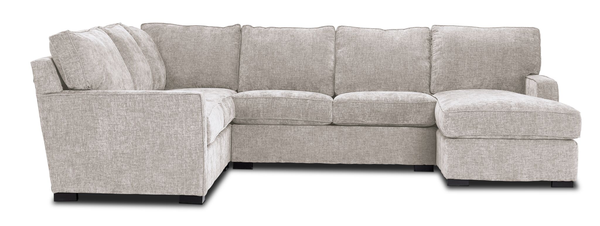 Charlotte 4-Piece Sectional Sofa with Right-Facing Chaise Lounge - Modern L-Shaped Living Room Furniture for Small Spaces | Perfect for Apartments, Family Gatherings & Movie Nights