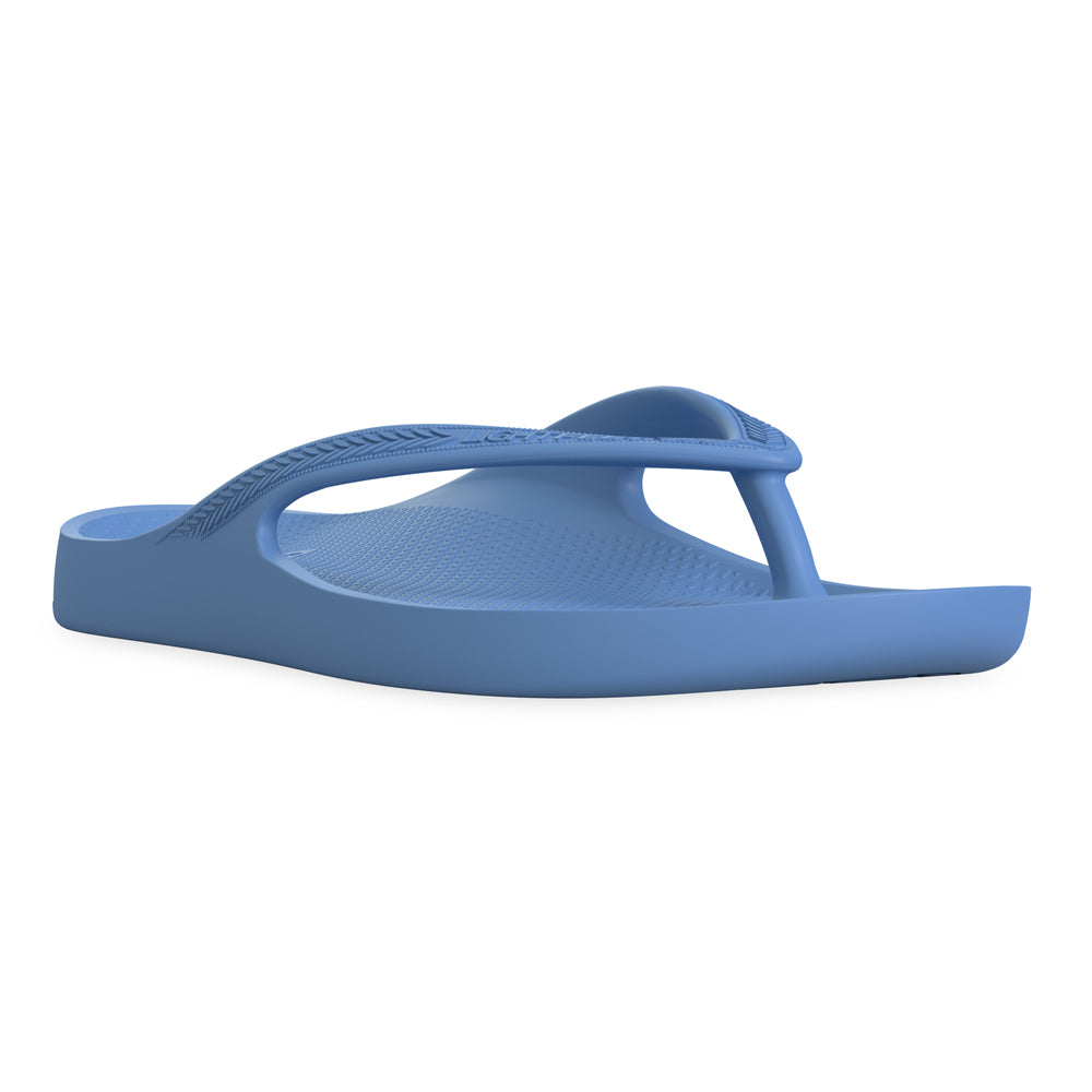 LightFeet Arch Support Flip Flops for Women & Men - Comfortable Denim Sandals with Orthotic Support - Perfect for Beach, Pool, and Summer Walking