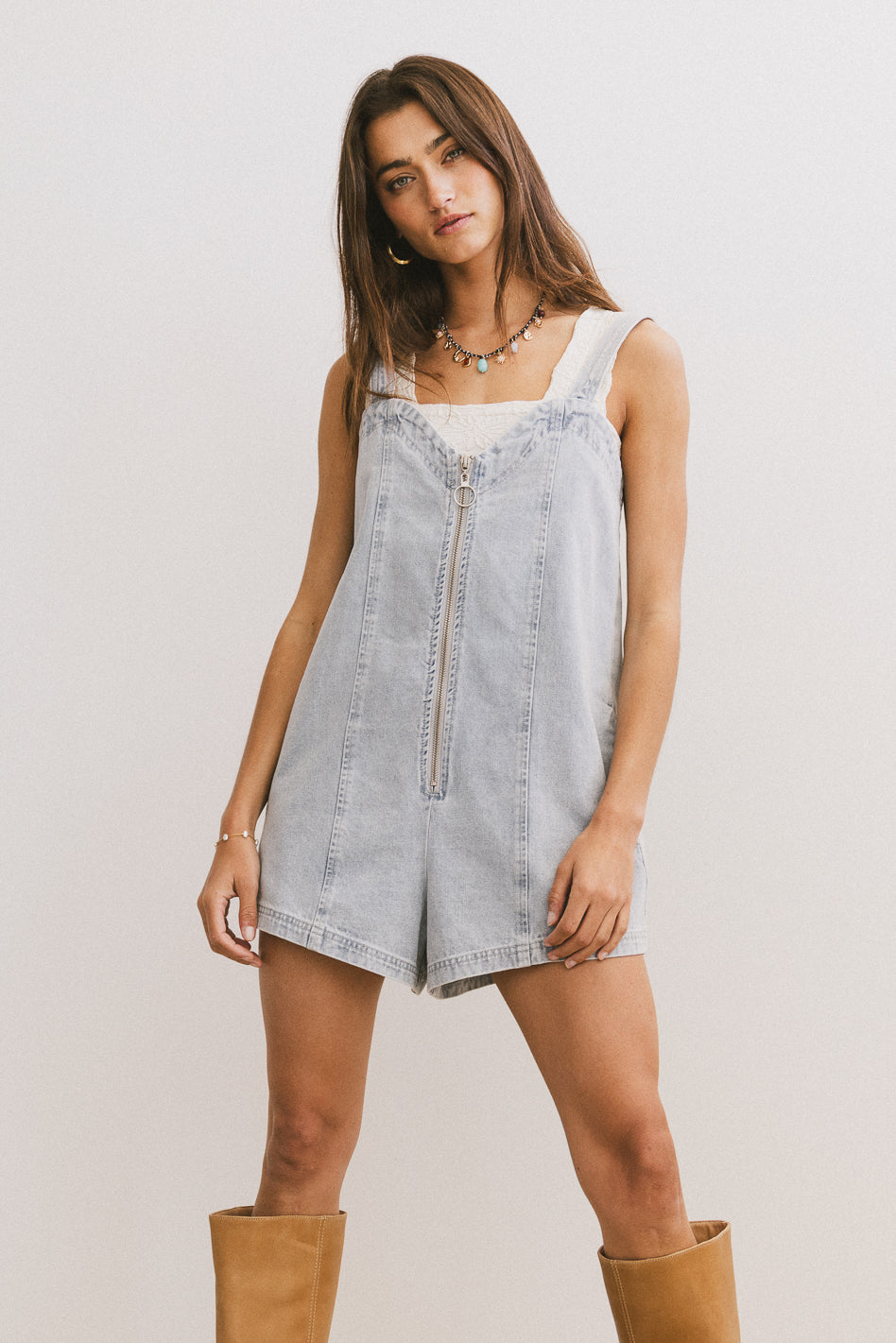 Alfie Denim Romper for Women - Stylish & Comfortable Jumpsuit with Pockets | Perfect for Casual Outings, Summer Wear & Street Fashion