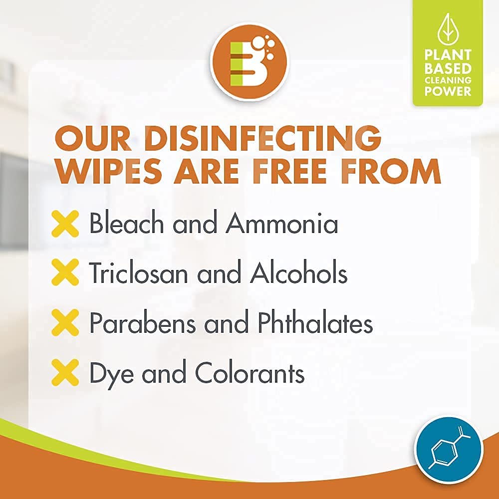 Boulder Clean Disinfecting Wipes - Fresh Lemon Scent, Eco-Friendly Multi-Surface Cleaning Wipes | Kills 99.9% Germs, Antibacterial for Home, Office & Travel | 72 Count (Pack of 4) - Perfect for Kitchens, Bathrooms, Gym Equipment & Baby Items