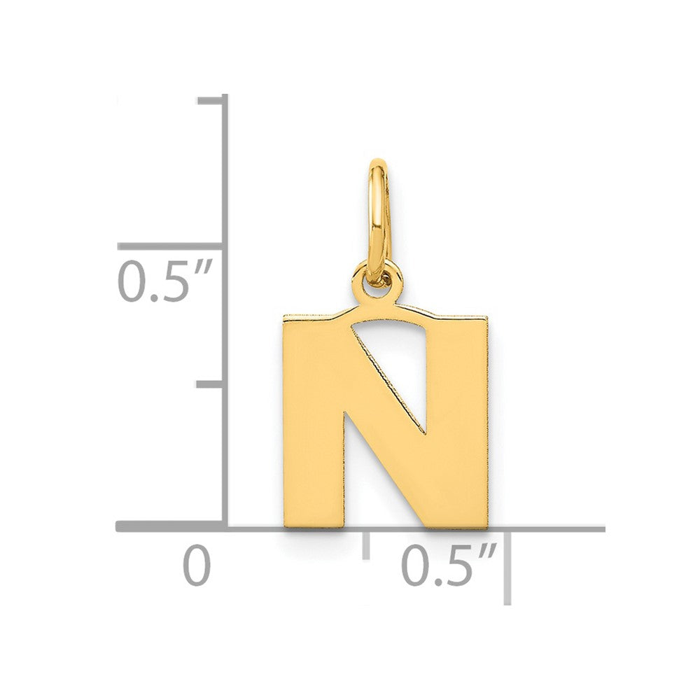 14K Gold Block Letter N Pendant Necklace for Women - Elegant Initial Jewelry Gift for Birthday, Anniversary & Everyday Wear
