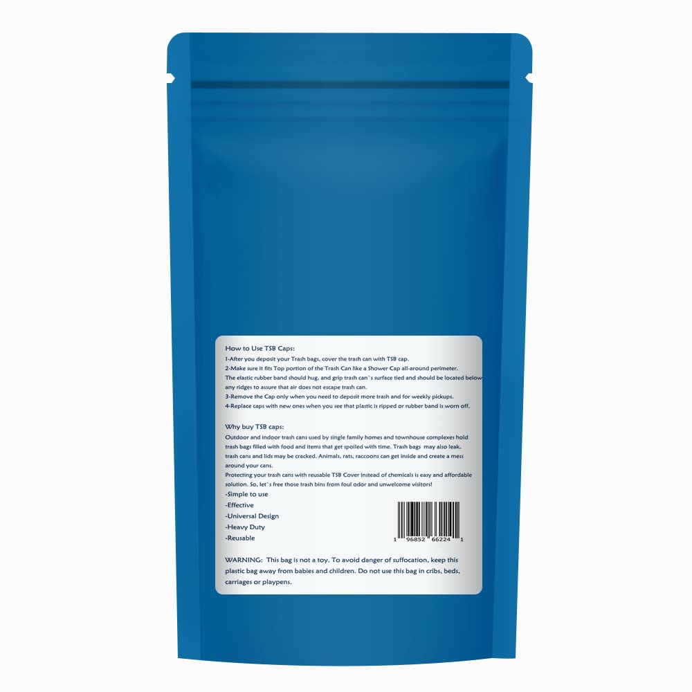 95 Gallon Lemon Scented Trash Can Odor Eliminator Covers (2-Pack) - Fresh Citrus Fragrance for Outdoor & Indoor Garbage Bins - Kitchen, Bathroom, Office & Garage Use