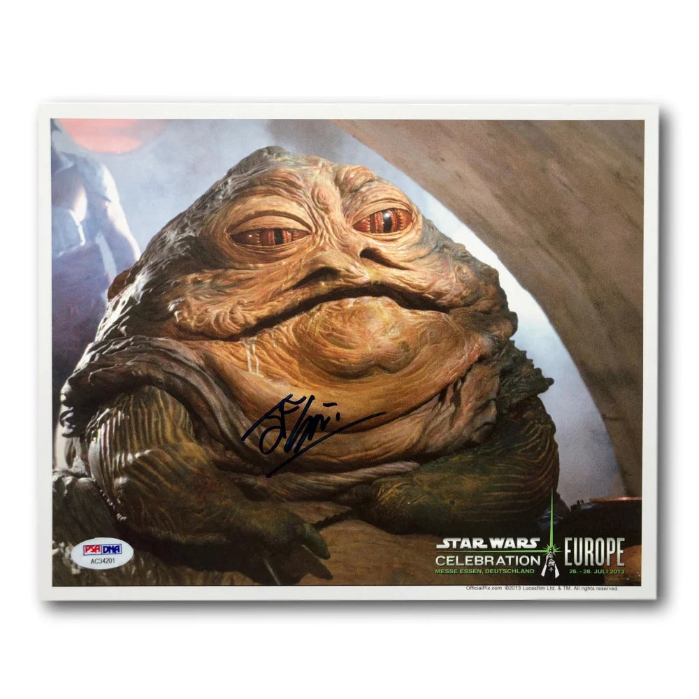 John Coppinger Signed Jabba the Hutt 8x10 Photo with COA PSA/DNA - Star Wars Autograph Collectible for Fans & Display