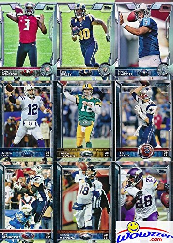 2015 Topps NFL Football Complete 505-Card Retail Factory Set - 5 Special Rookie Variations & 110 Rookie Cards + Bonus Mystery Pack with Autograph or Memorabilia | Perfect for Collectors, Sports Fans & Gift-Giving